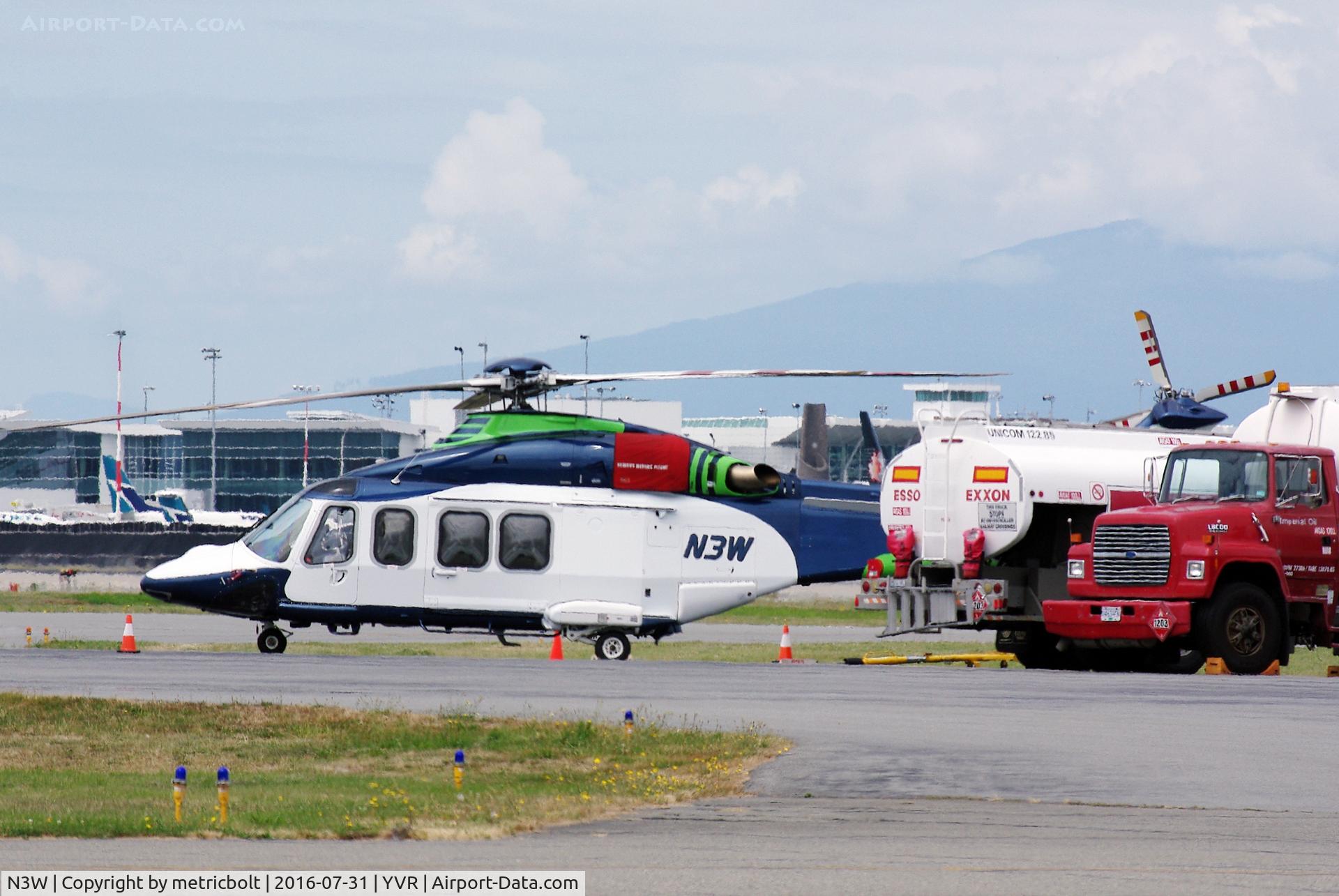 N3W, 2009 AgustaWestland AW-139 C/N 41211, At YVR