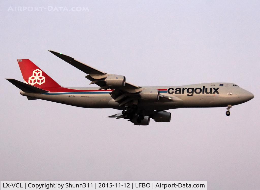 LX-VCL, 2015 Boeing 747-8R7F C/N 35823, Landing rwy 14R