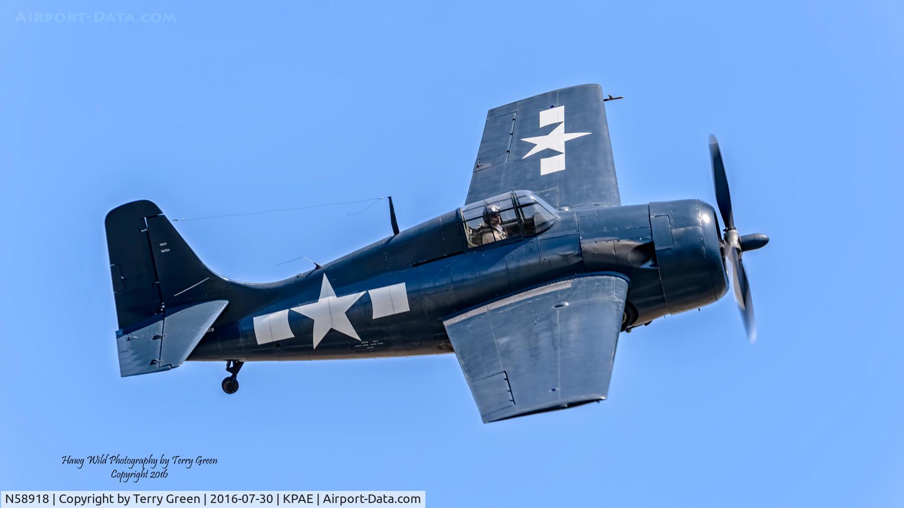 N58918, 1945 General Motors (Grumman) FM-2 Wildcat C/N 5812, 2016 Paine Field SkyFair