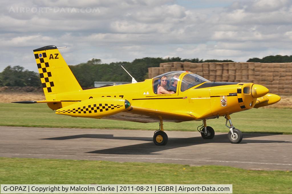 G-OPAZ, 2001 Pazmany PL-2 C/N PFA 069-10673, Pazmany PL-2 at The Real Aeroplane Company's Summer Madness Fly-In, Breighton Airfield, August 21st 2011.
