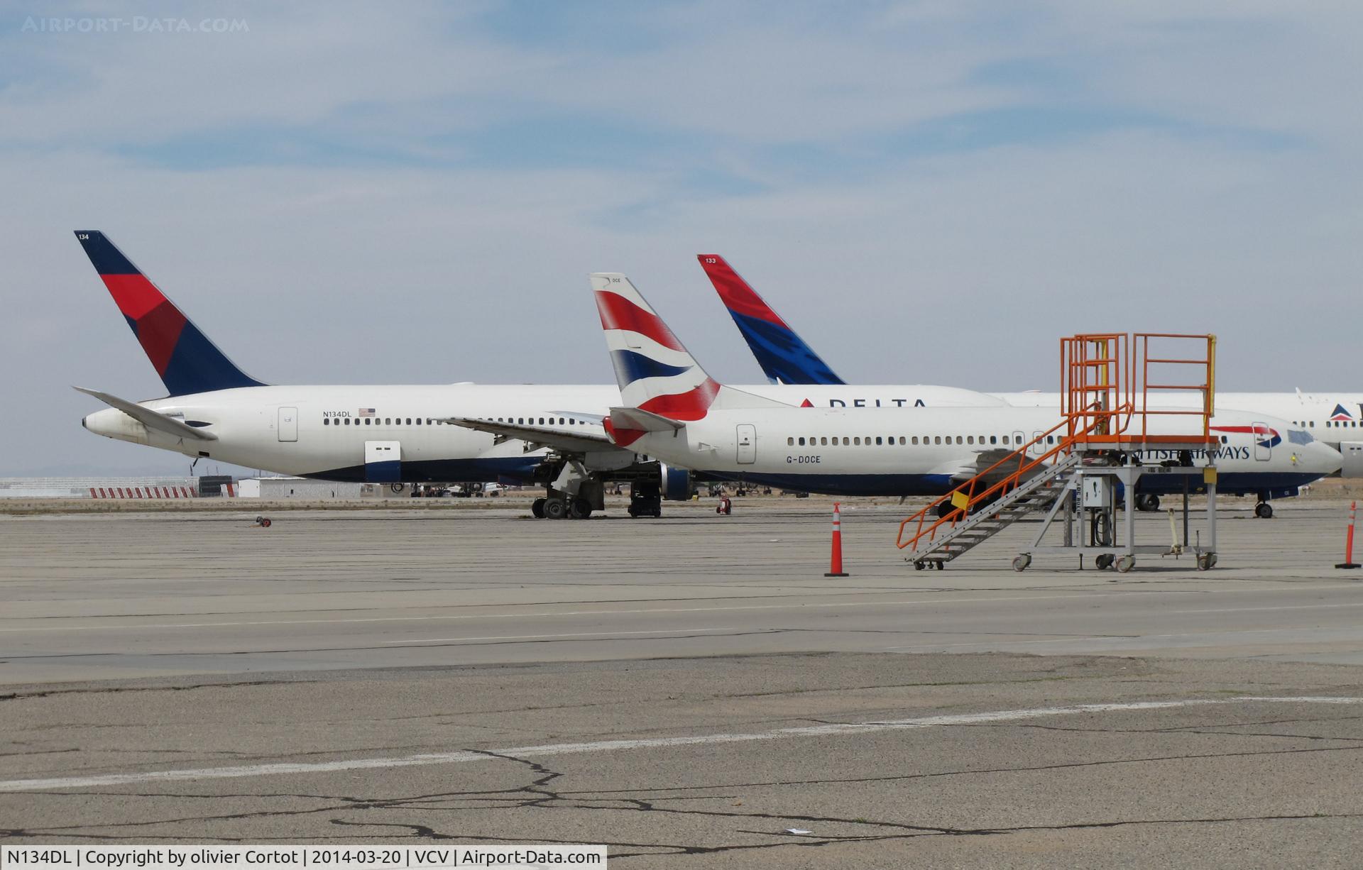 N134DL, 1991 Boeing 767-332 C/N 25123, no engines and half of the tail removed...