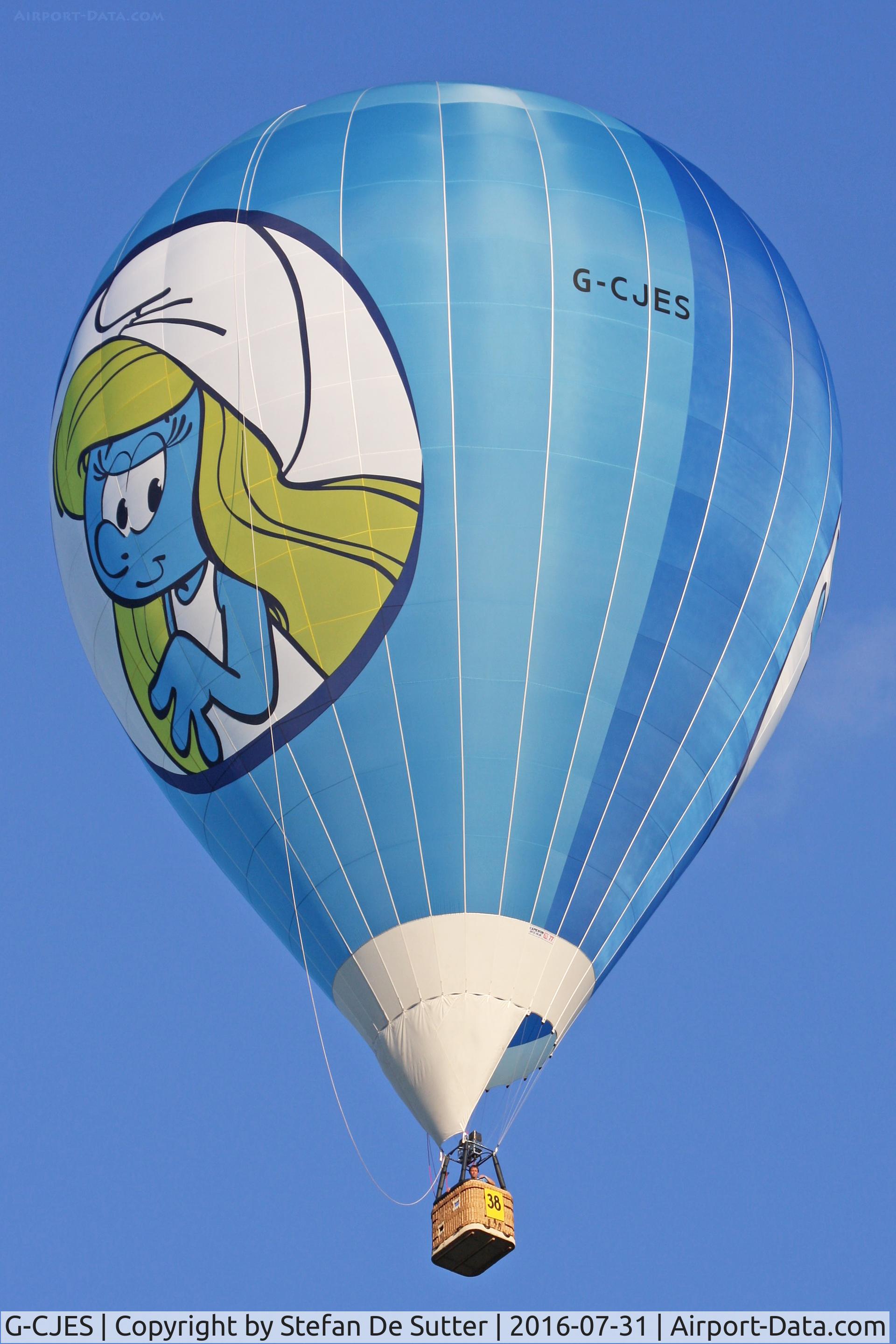 G-CJES, 2010 Cameron Balloons TR-77 C/N 11972, Balloonmeeting Eeklo 2016. First picture.
