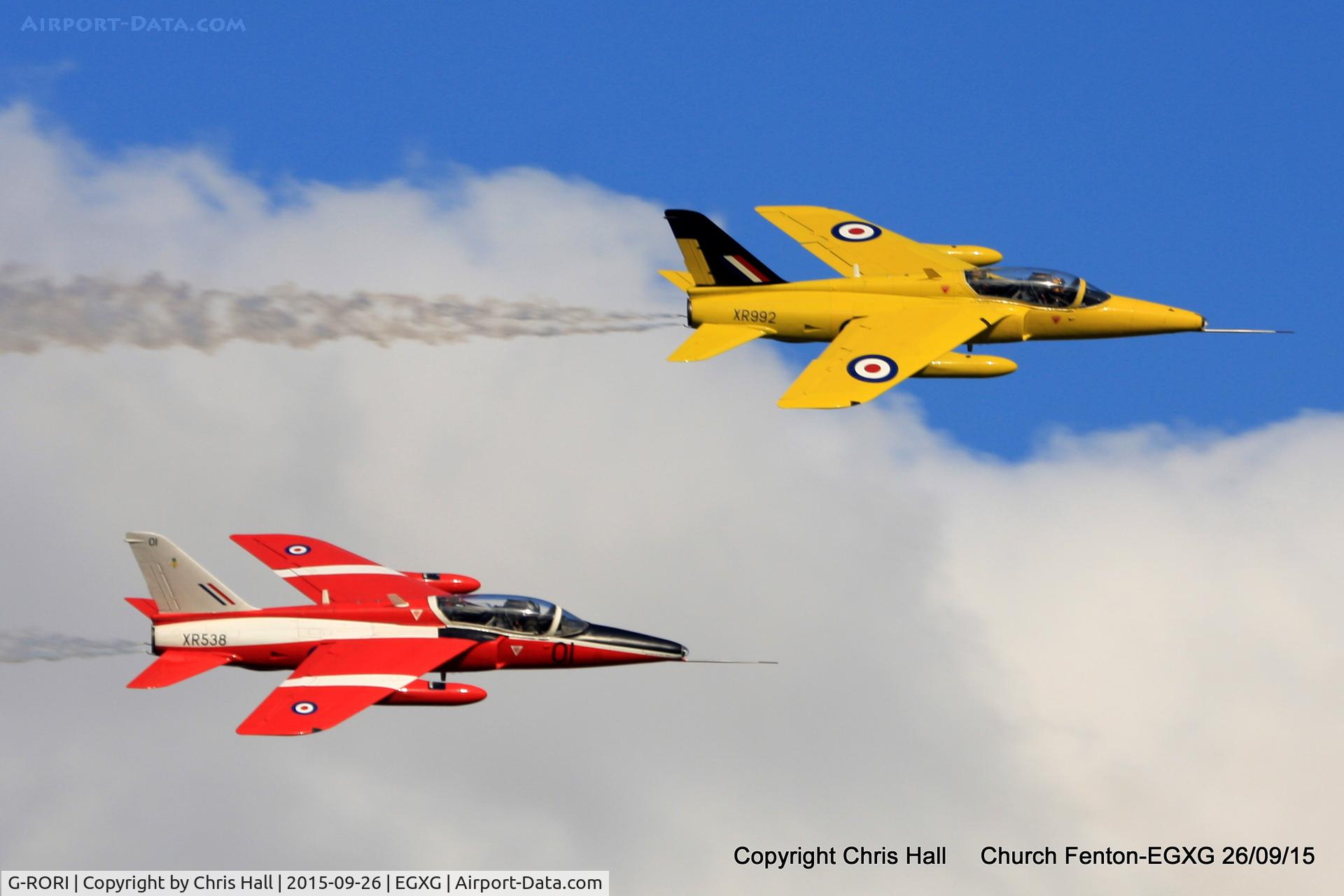 G-RORI, 1963 Hawker Siddeley Gnat T.1 C/N FL549, at the Yorkshire Airshow