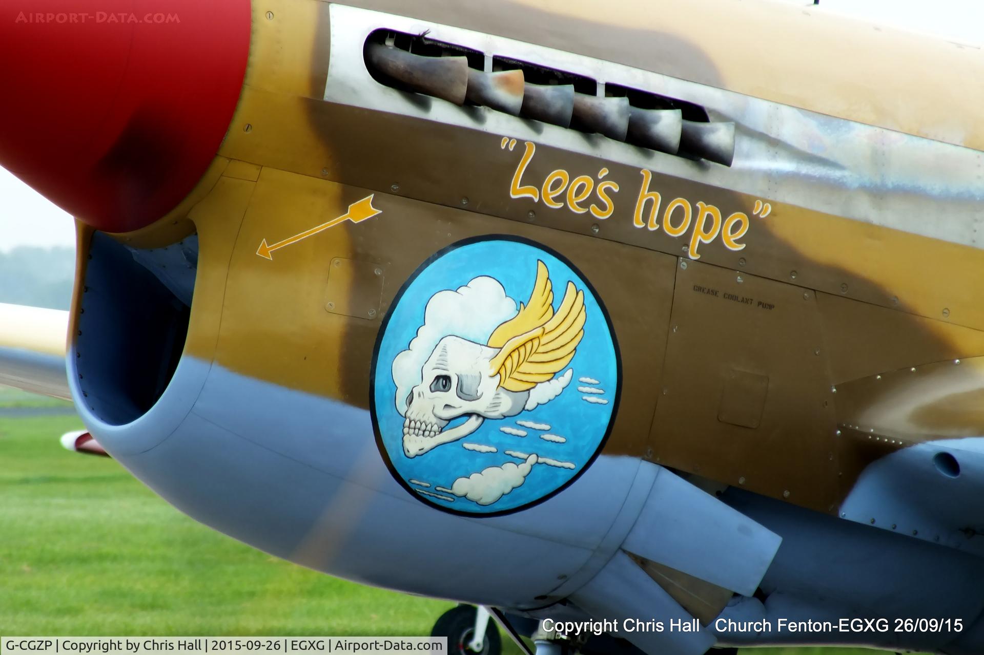 G-CGZP, 1942 Curtiss P-40F Warhawk C/N 19503, at the Yorkshire Airshow