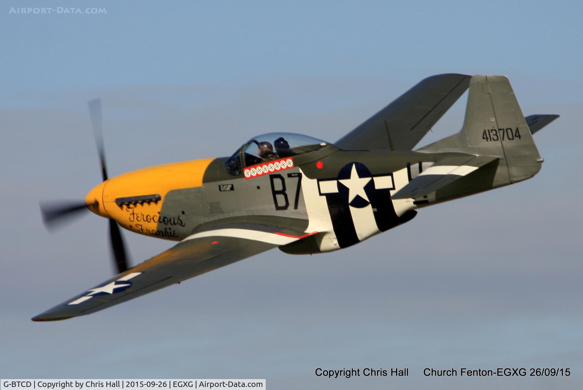 G-BTCD, 1944 North American P-51D Mustang C/N 122-39608, at the Yorkshire Airshow