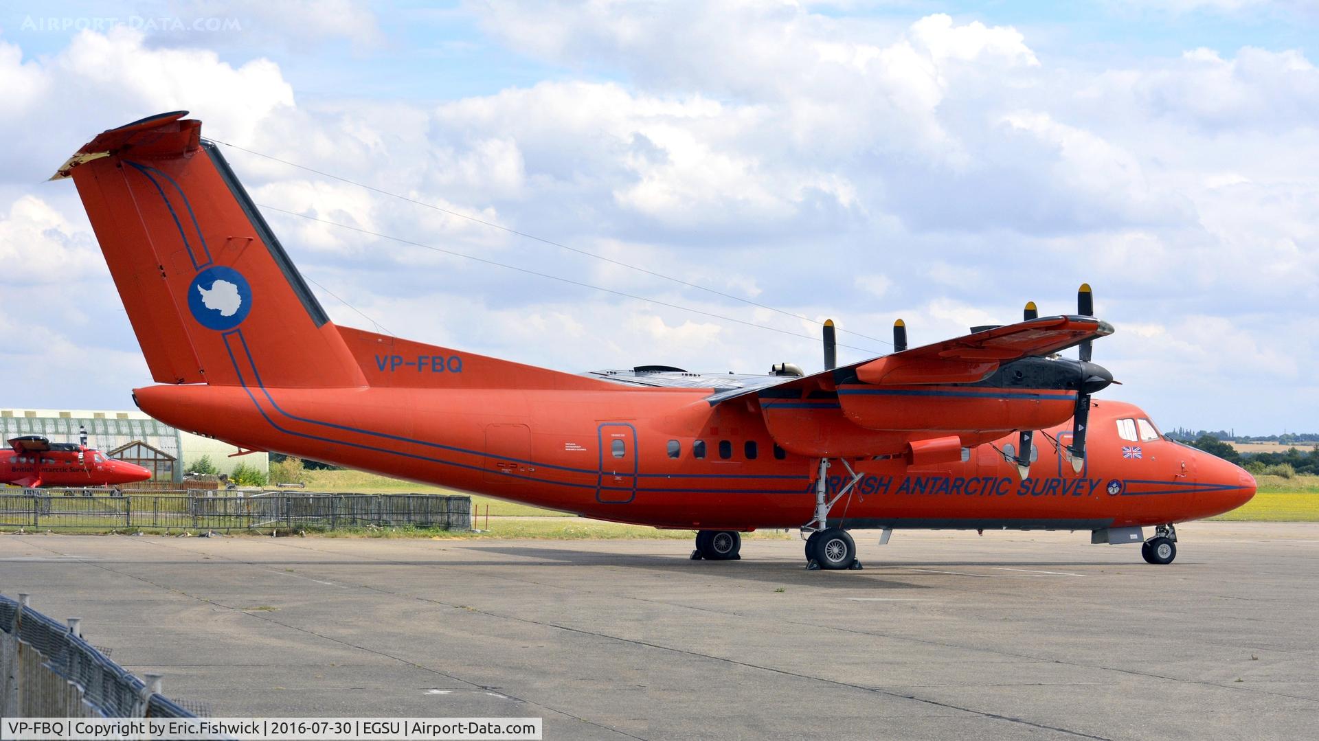 VP-FBQ, 1985 De Havilland Canada DHC-7-110 Dash 7 C/N 111, 2. VP-FBQ visitng The Imperial War Museum, Duxford, Cambridgshire.