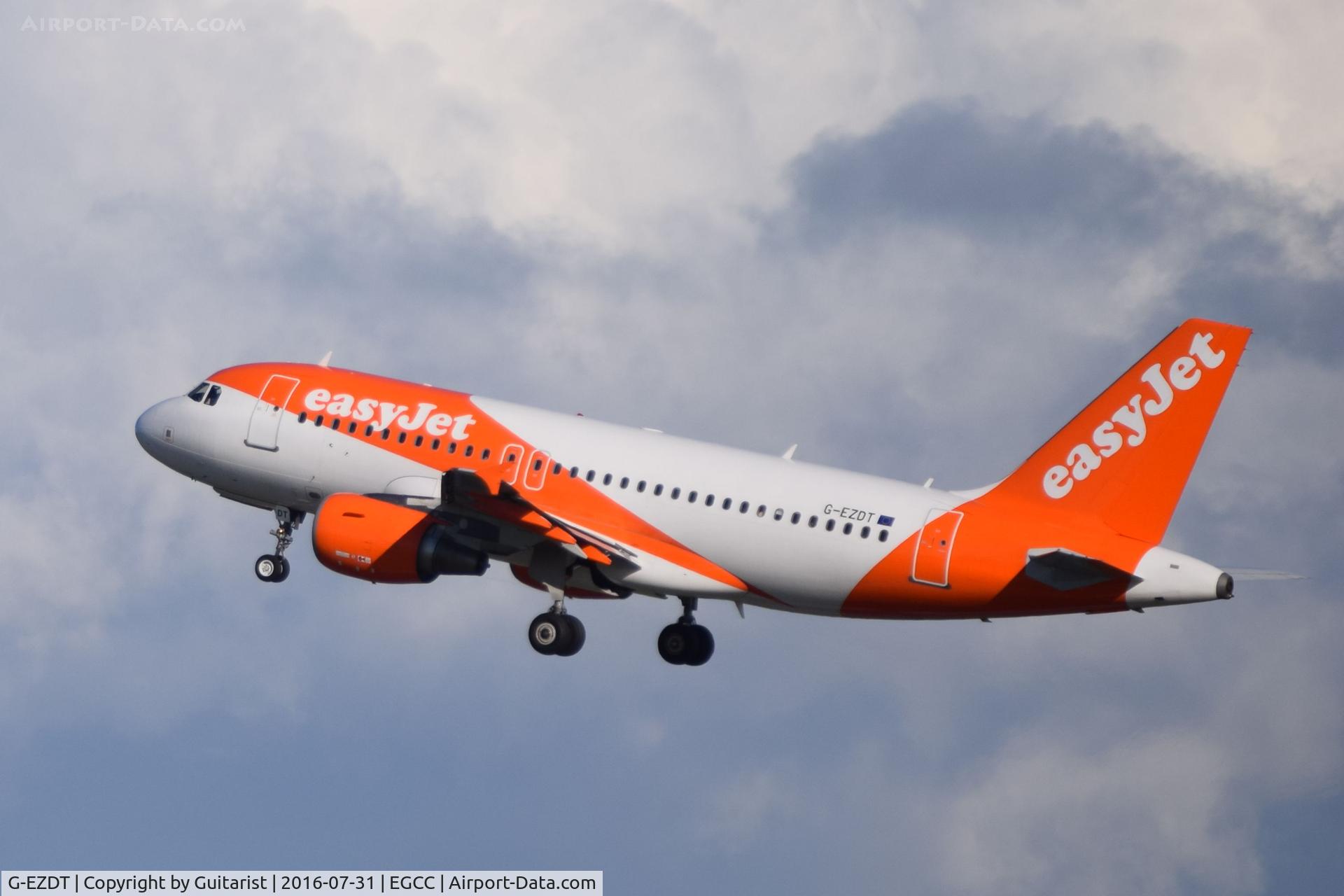 G-EZDT, 2008 Airbus A319-111 C/N 3720, At Manchester