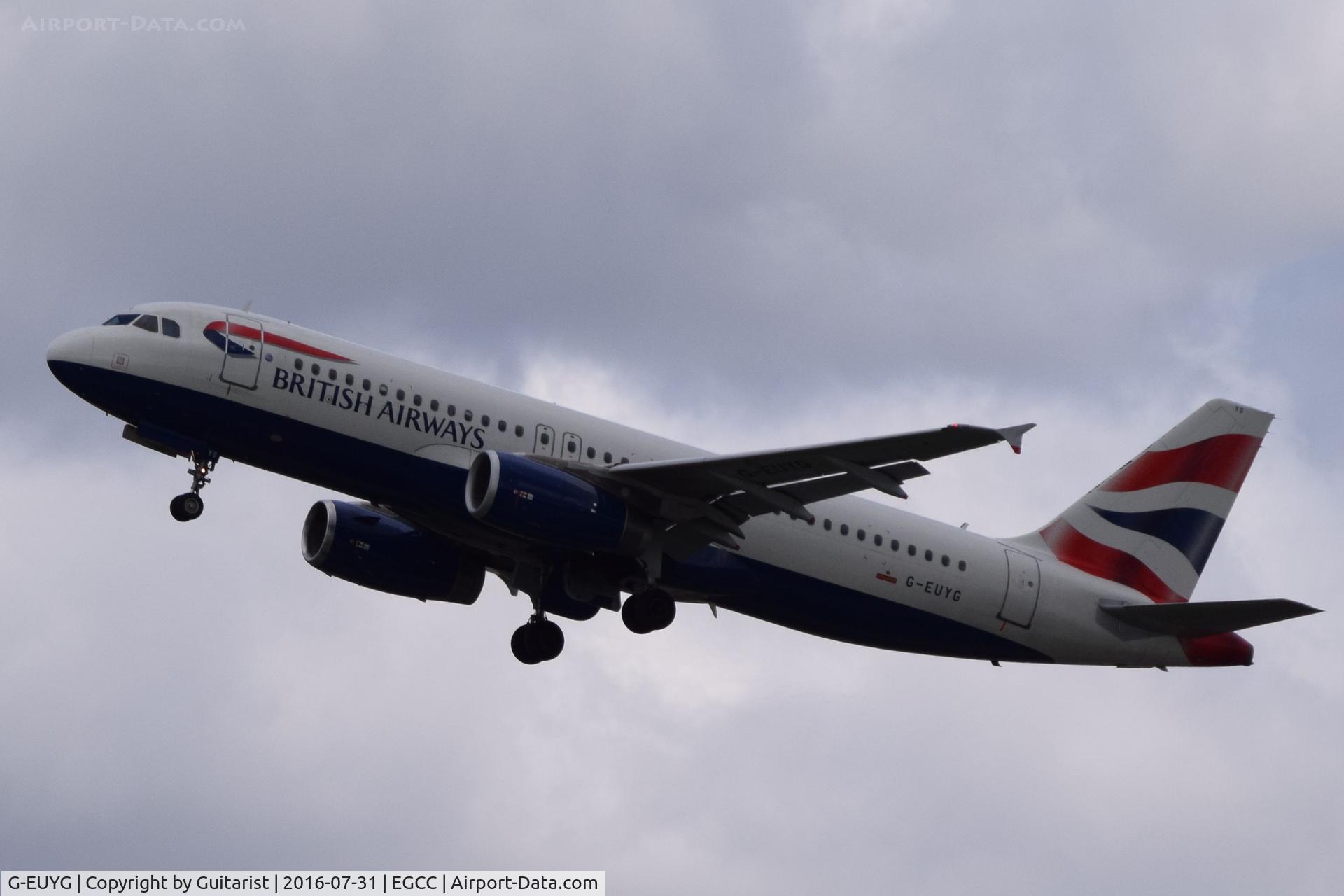 G-EUYG, 2010 Airbus A320-232 C/N 4238, At Manchester