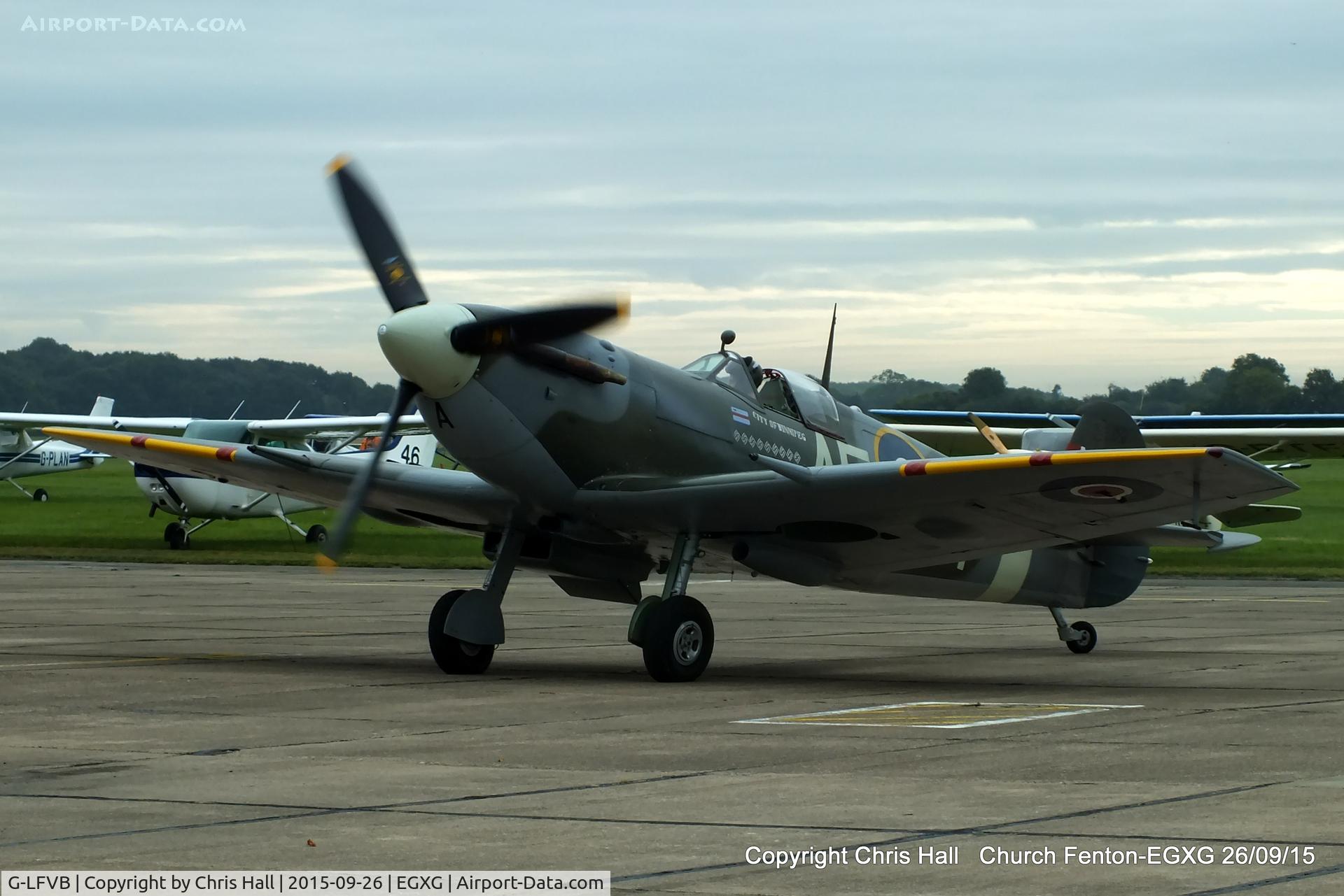 G-LFVB, 1942 Supermarine 349 Spitfire LF.Vb C/N CBAF.2403, at the Yorkshire Airshow