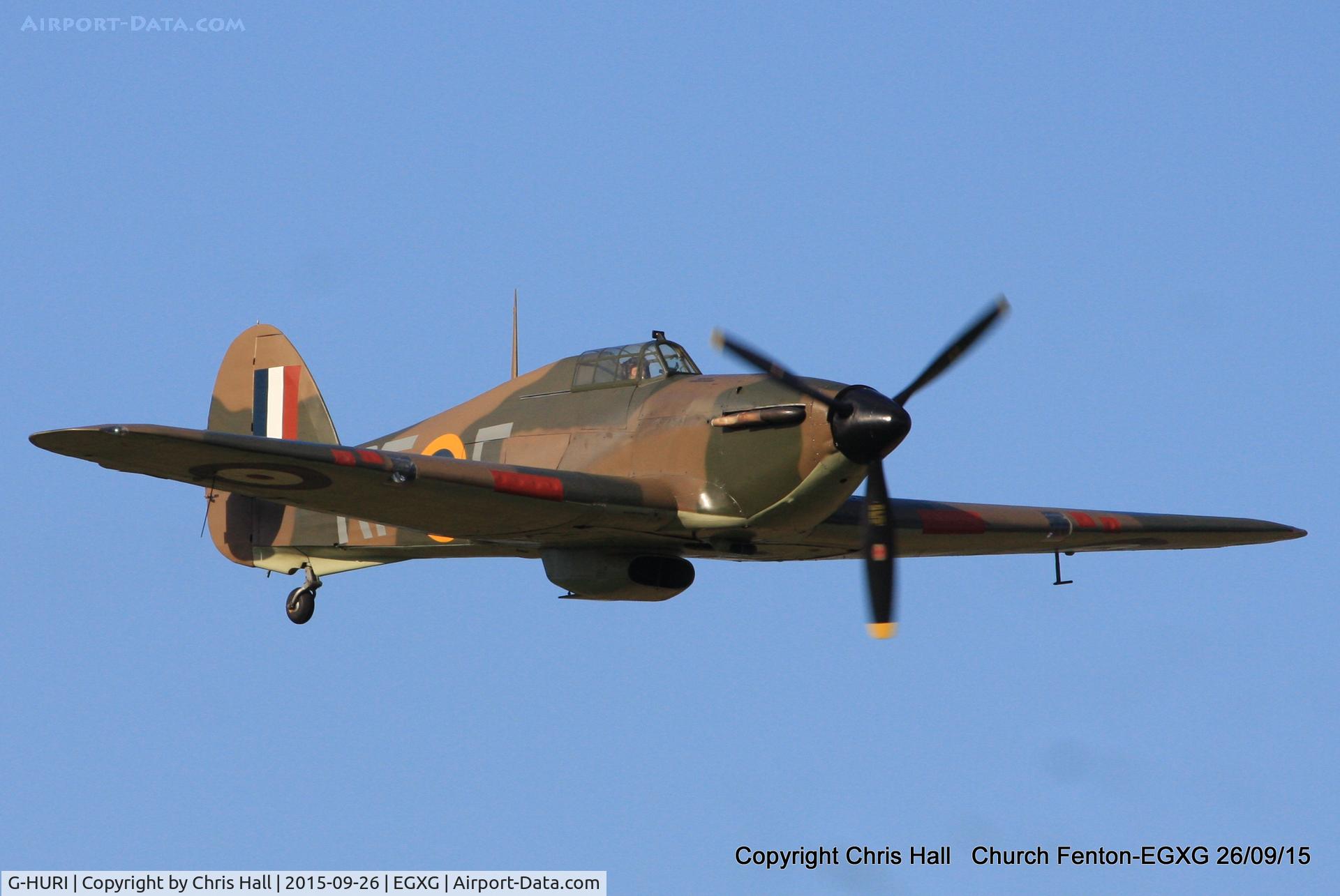 G-HURI, 1942 Hawker (CCF) Hurricane Mk12A C/N 72036, at the Yorkshire Airshow