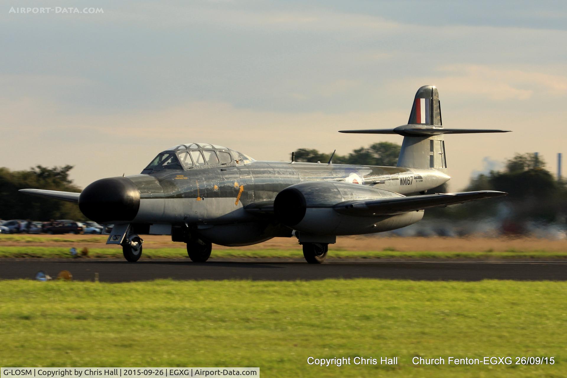 G-LOSM, 1952 Gloster Meteor NF.11 C/N S4/U/2342, at the Yorkshire Airshow