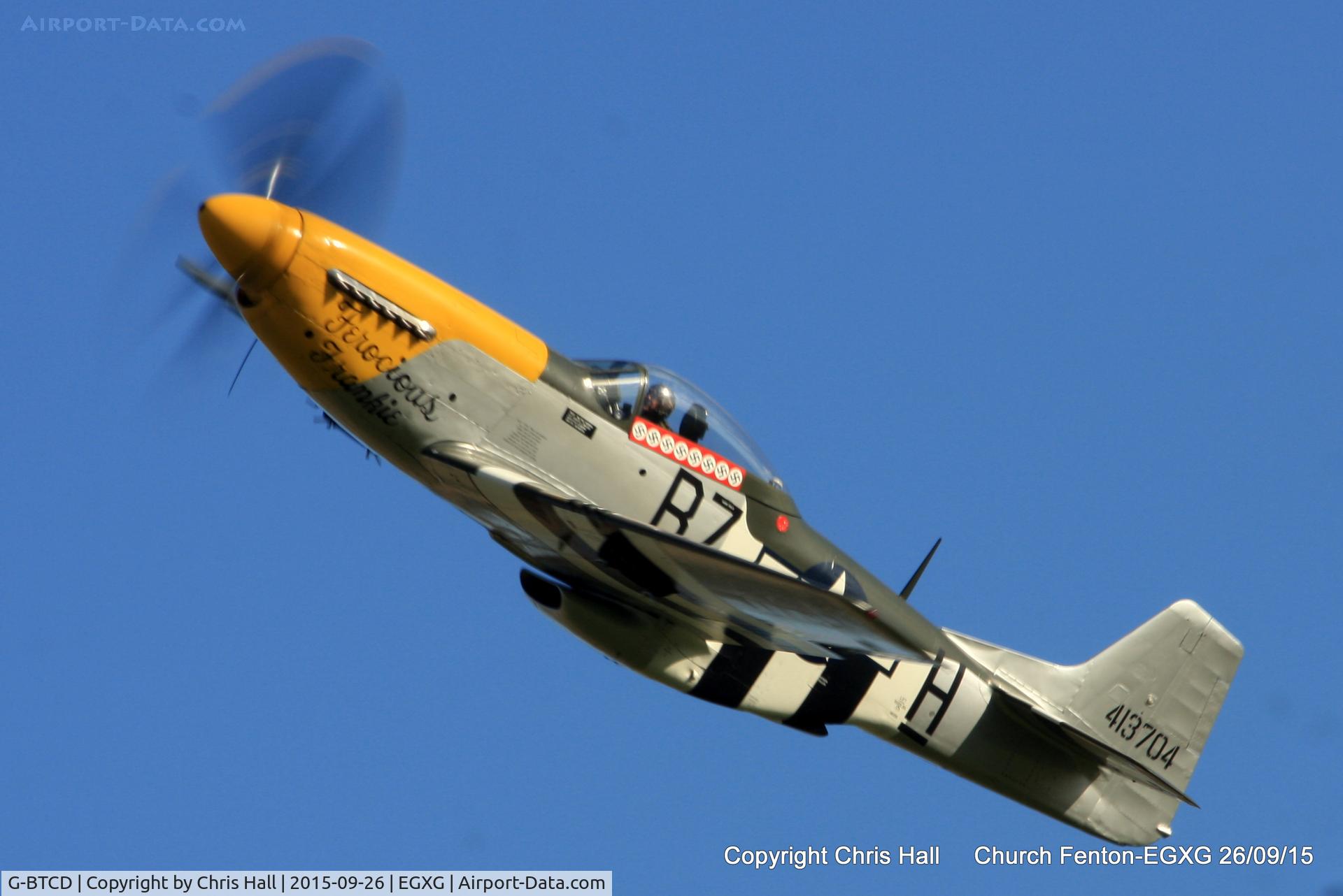G-BTCD, 1944 North American P-51D Mustang C/N 122-39608, at the Yorkshire Airshow
