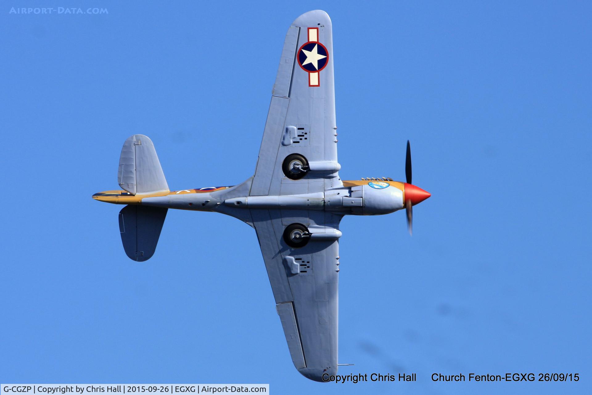 G-CGZP, 1942 Curtiss P-40F Warhawk C/N 19503, at the Yorkshire Airshow