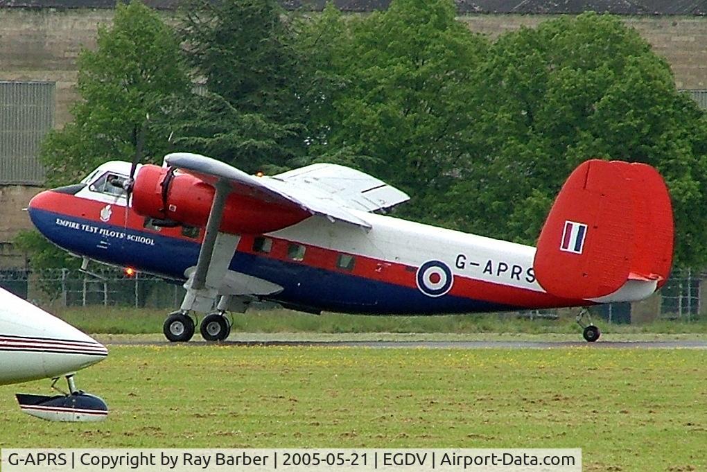 G-APRS, 1959 Scottish Aviation Twin Pioneer CC.2 C/N 561, Scottish Aviation Twin Pioneer 3 [561] (Air Atlantique) Hullavington~G 21/05/2005