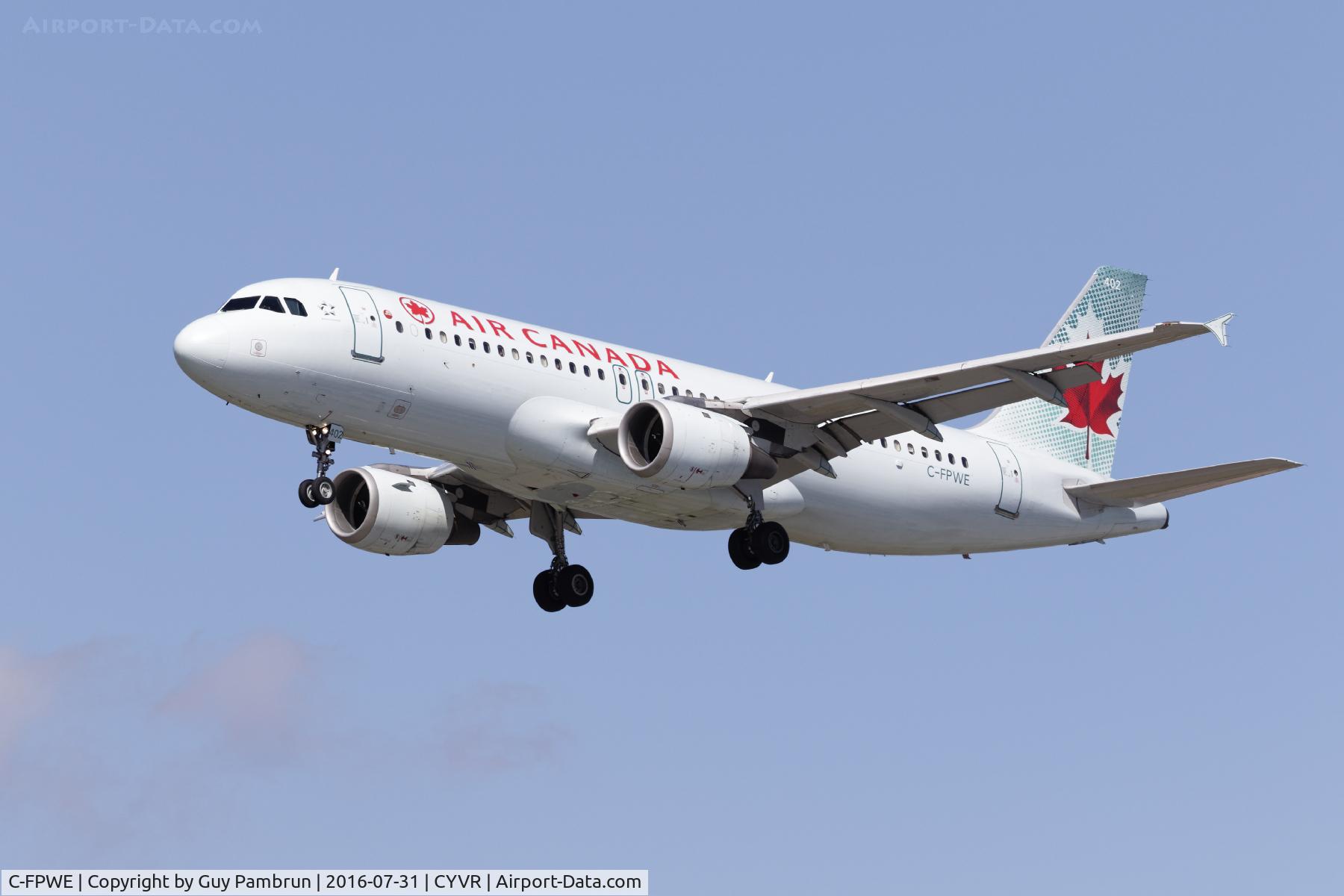 C-FPWE, 1991 Airbus A320-211 C/N 175, Landing
