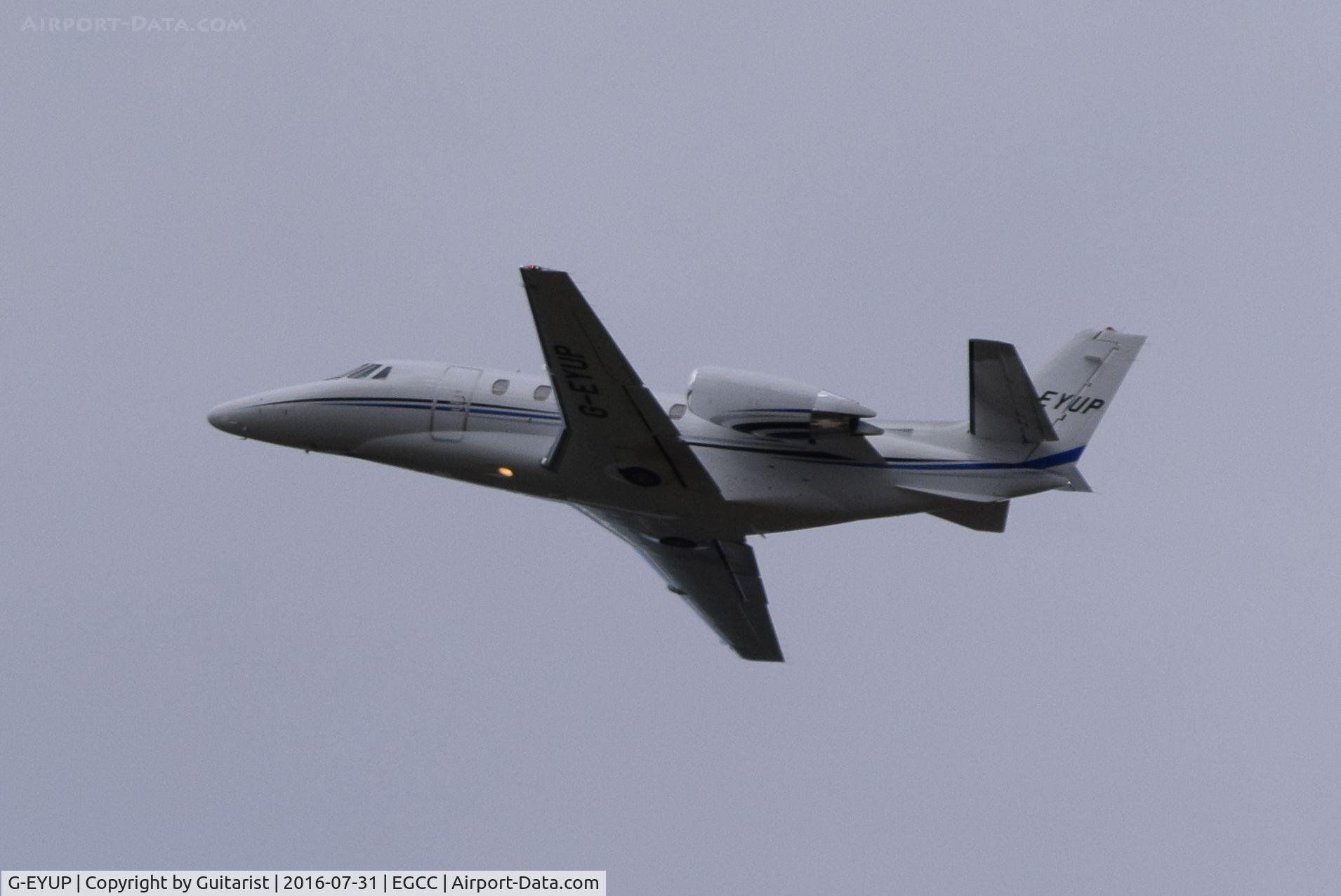 G-EYUP, 2012 Cessna 560XL Citation XLS+ C/N 560-6116, At Manchester