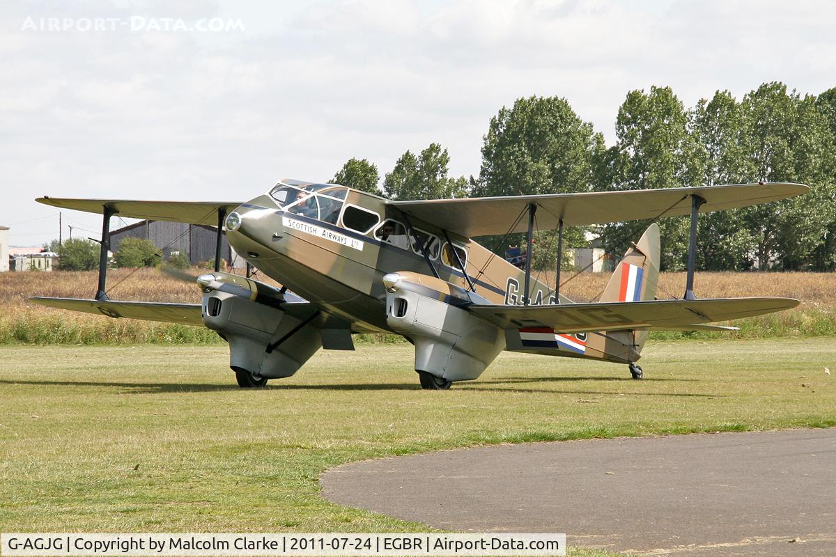 G-AGJG, 1941 De Havilland DH-89A Dominie/Dragon Rapide C/N 6517, De Havilland DH-89A Rapide at The Real Aeroplane Company's Wings and Wheels Weekend, Breighton Airfield, July 24th 2011.