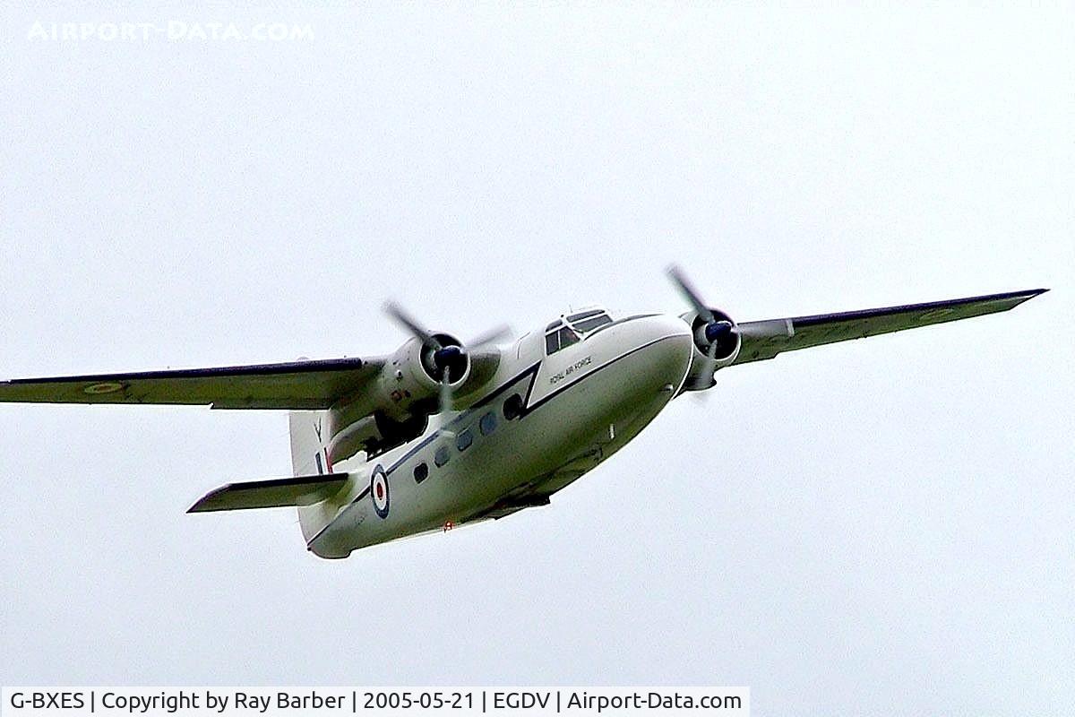 G-BXES, 1957 Hunting Percival P-66 Pembroke C1 C/N PAC/W/3032, Percival P.66 Pembroke C.1 [P66/101] (Air Atlantique Classic Flight) Hullavington~G 21/05/2005 Wears its former military marks of XL954.