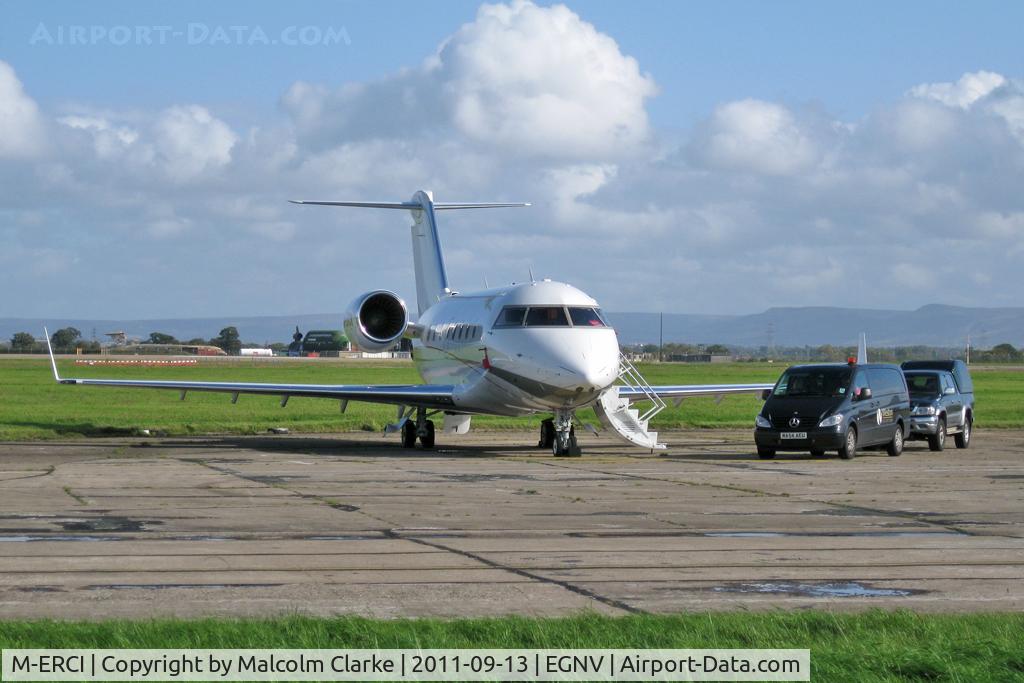 M-ERCI, 2010 Bombardier Challenger 605 (CL-600-2B16) C/N 5841, Canadair CL-600-2B16 Challenger 605, Durham Tees Valley Airport, September 13th 2011.