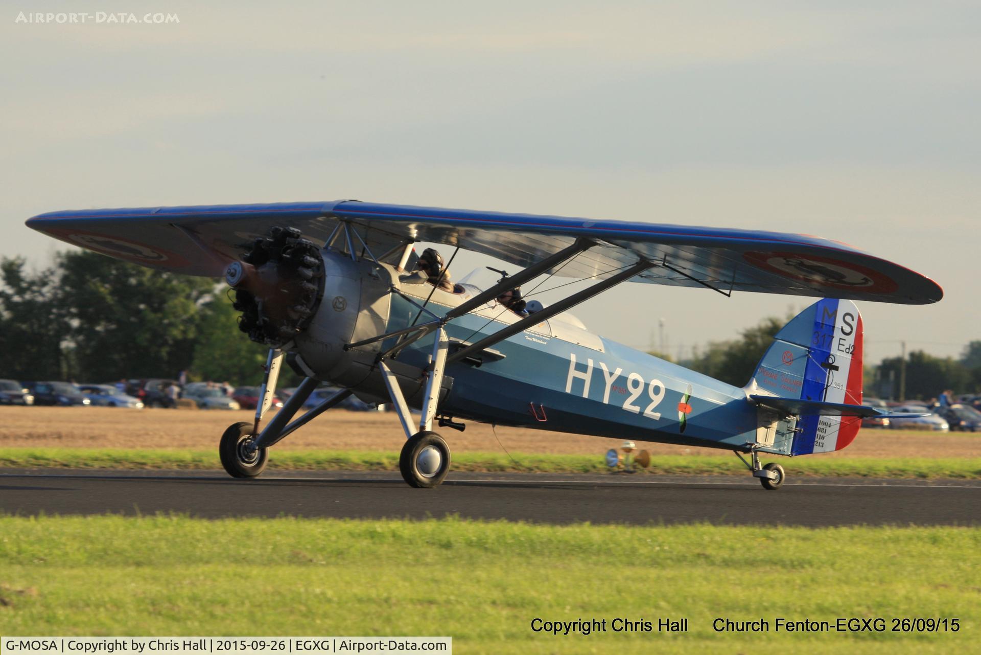 G-MOSA, 1952 Morane-Saulnier MS.317 C/N 351, at the Yorkshire Airshow