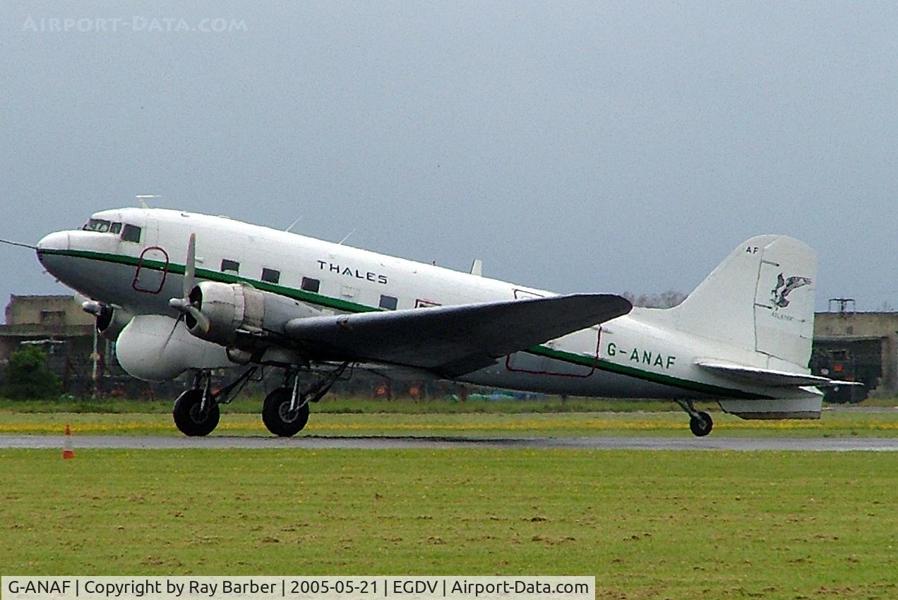 G-ANAF, 1944 Douglas DC-3C-R-1830-90C (C-47B) C/N 33436, Douglas DC-3C-47B-35-DK [16688/33436] (THALES) Hullavington~G 21/05/2005