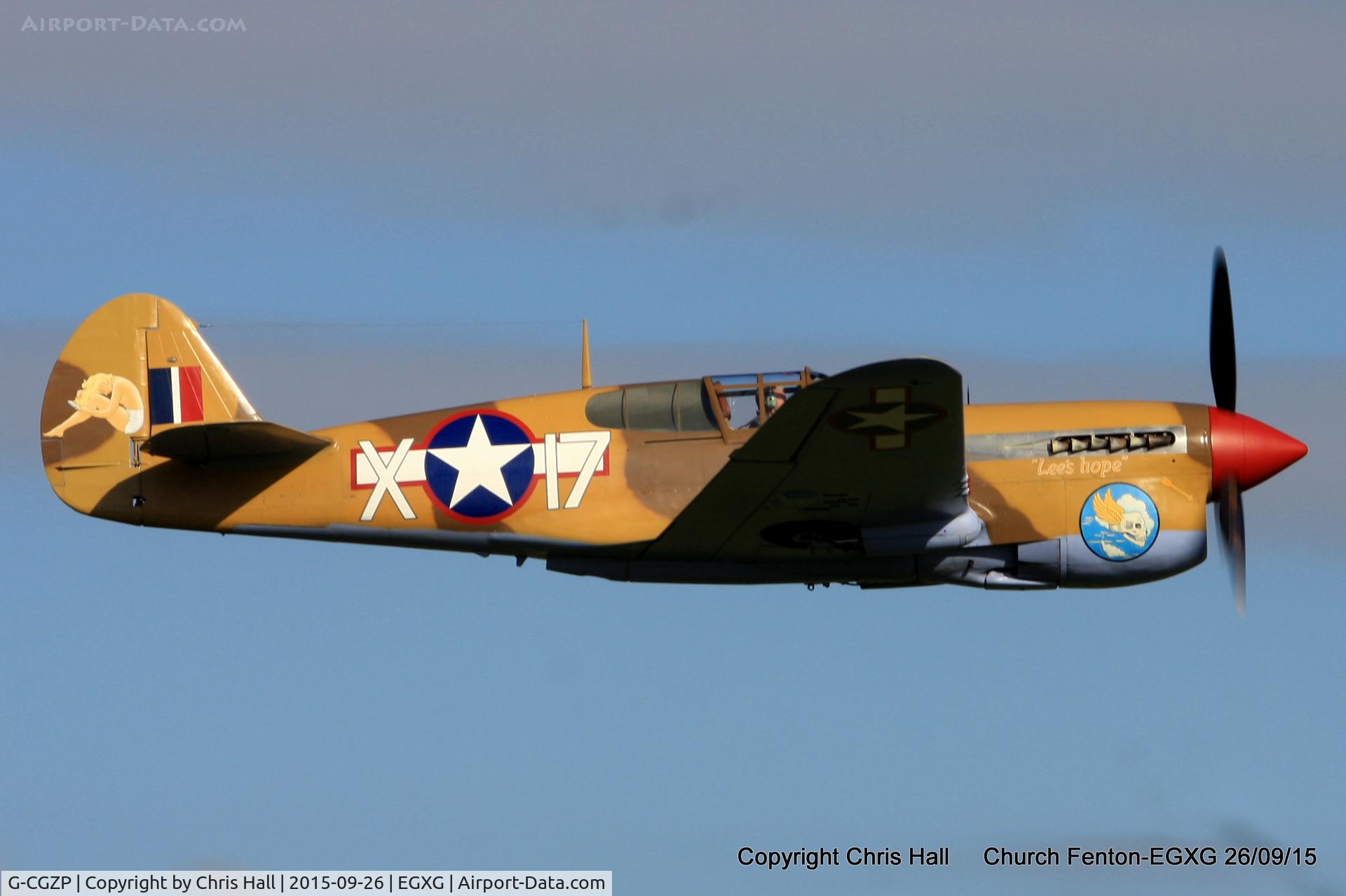 G-CGZP, 1942 Curtiss P-40F Warhawk C/N 19503, at the Yorkshire Airshow