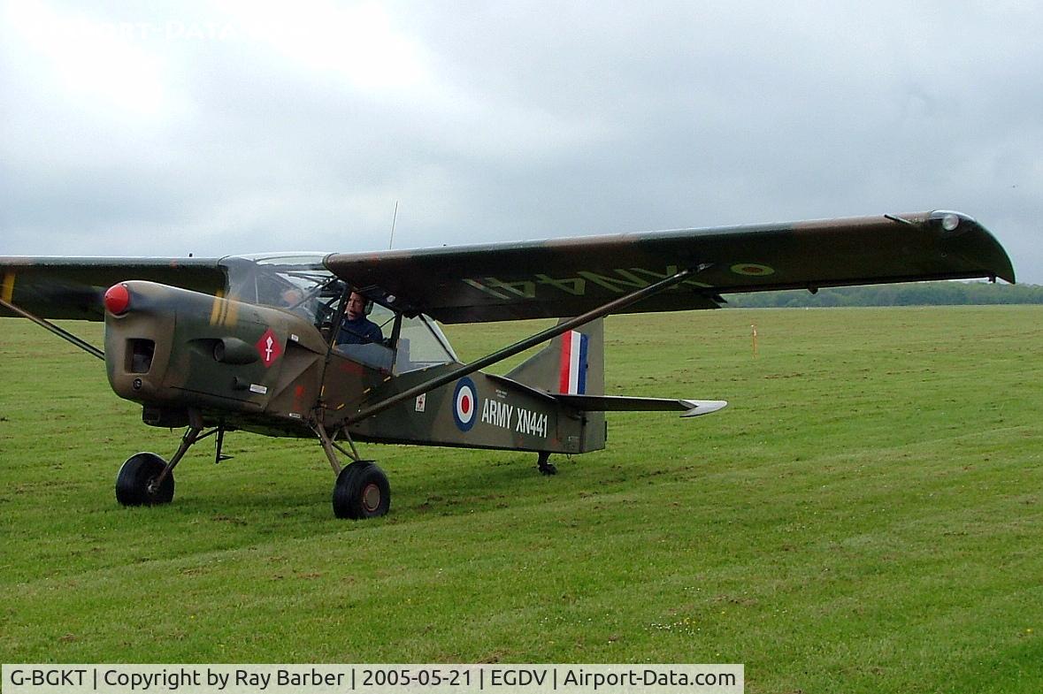 G-BGKT, 1960 Auster AOP.9 C/N AUS/137, Auster AOP.9 [B5/10/137] Hullavington~G 21/05/2005. Wears former military marks of XN441.