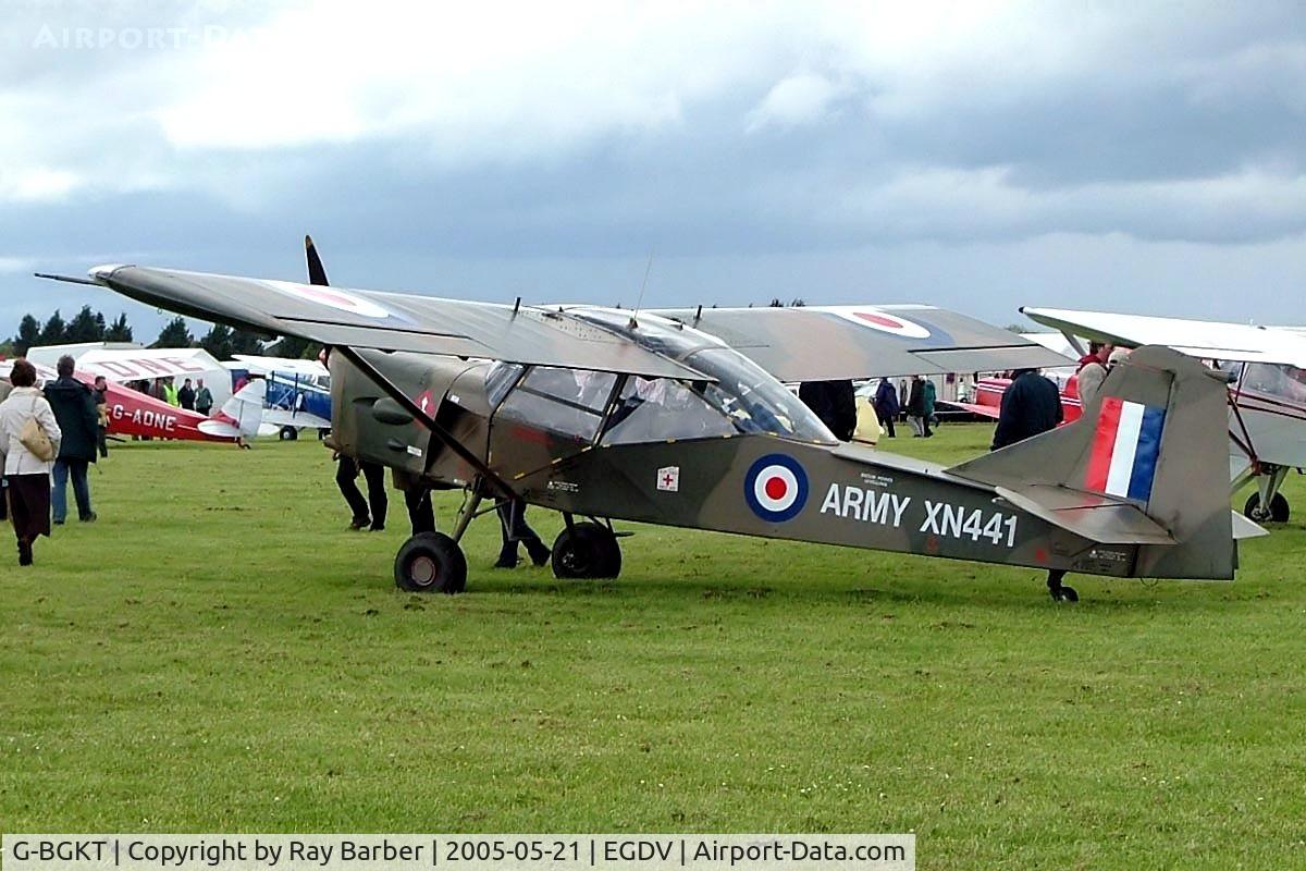 G-BGKT, 1960 Auster AOP.9 C/N AUS/137, Auster AOP.9 [B5/10/137] Hullavington~G 21/05/2005. Wears former military marks of XN441.
