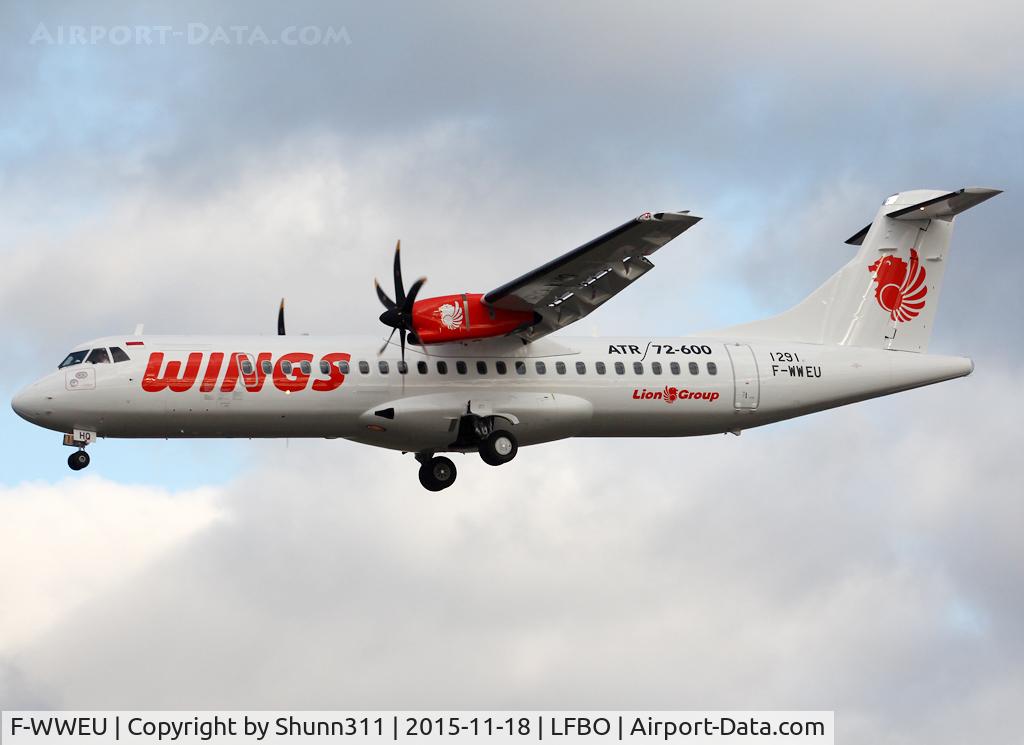 F-WWEU, 2015 ATR 72-600 C/N 1291, C/n 1291 - To be PK-WHQ