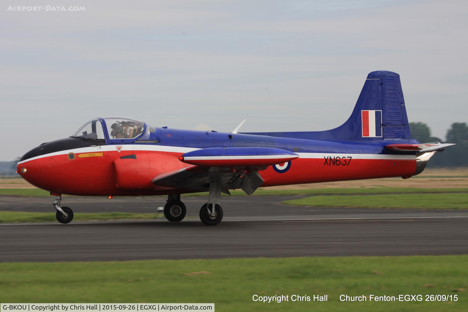 G-BKOU, 1961 Hunting P-84 Jet Provost T.3 C/N PAC/W/13901, at the Yorkshire Airshow