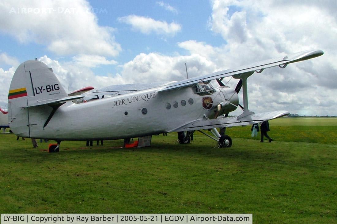 LY-BIG, 1989 Antonov An-2T C/N IG236-23, Antonov AN-2T [1G236-23] (Air Unique) Hullavington~G 21/05/2005