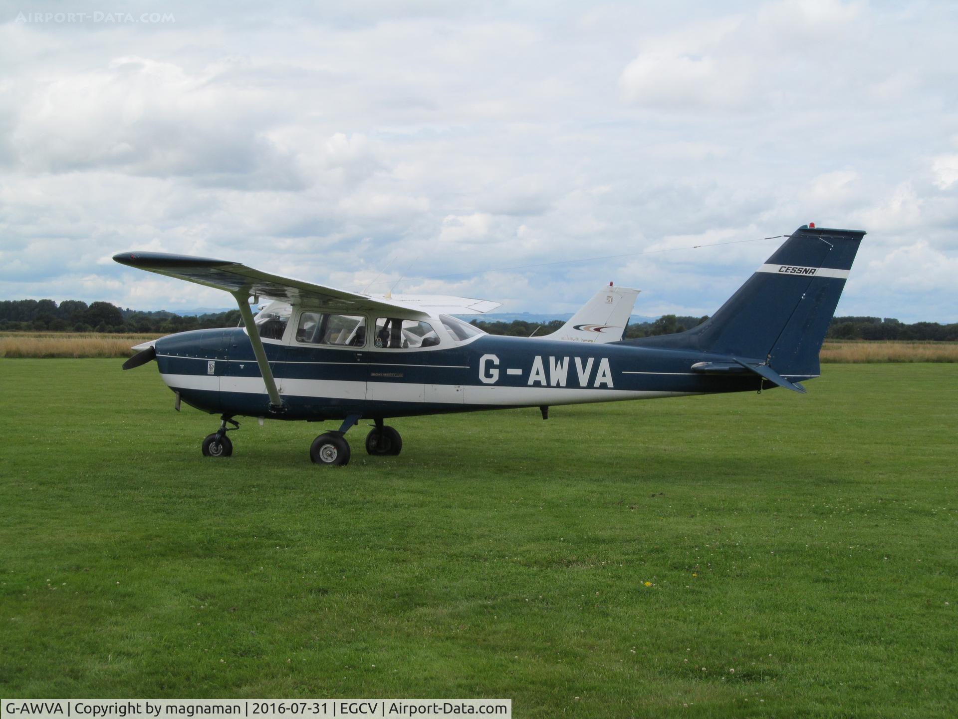 G-AWVA, 1968 Reims F172H Skyhawk C/N 0597, on grass at sleap
