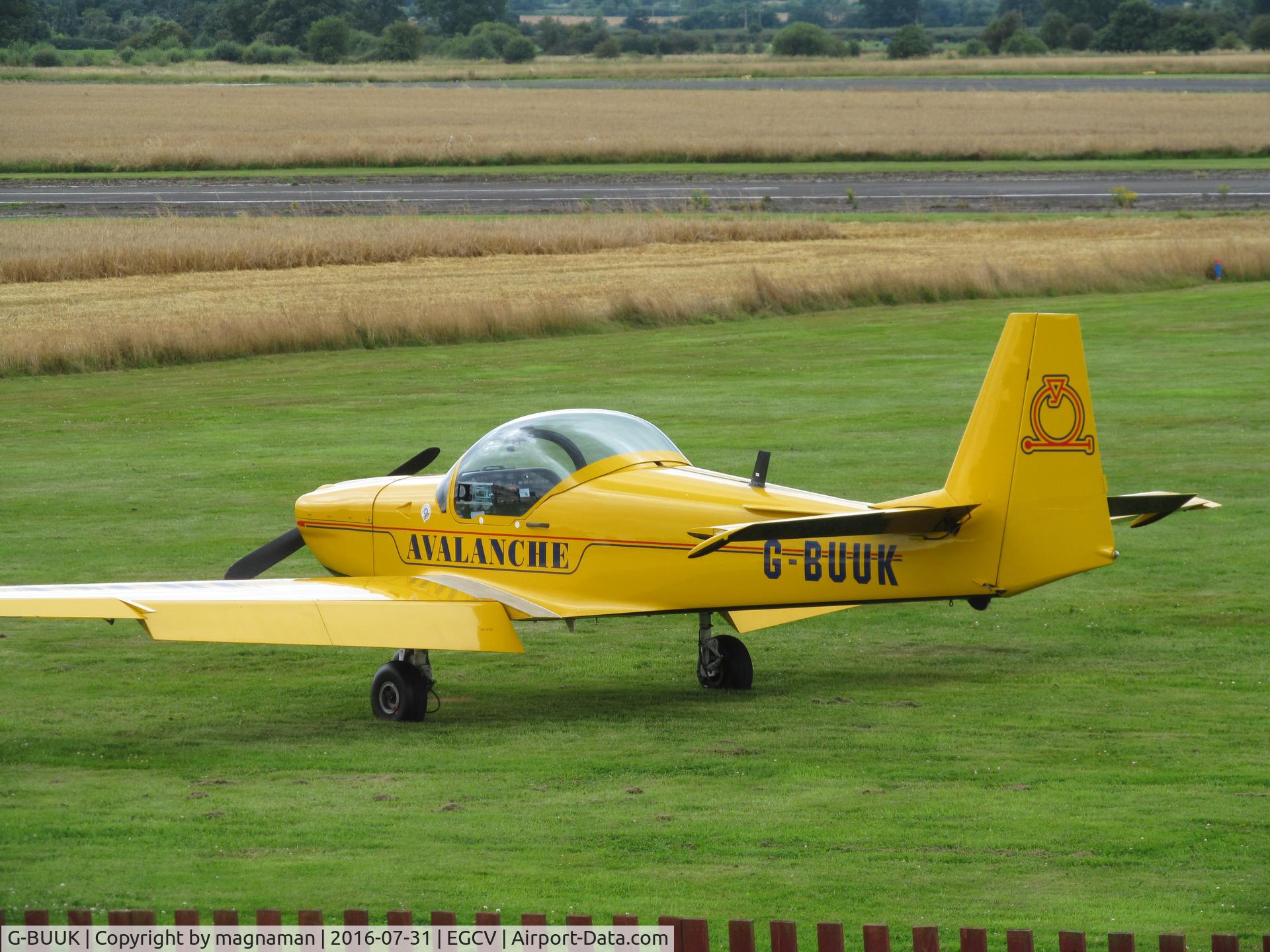G-BUUK, 1993 Slingsby T-67M Firefly Mk2 C/N 2121, on stand - viewed from café balcony