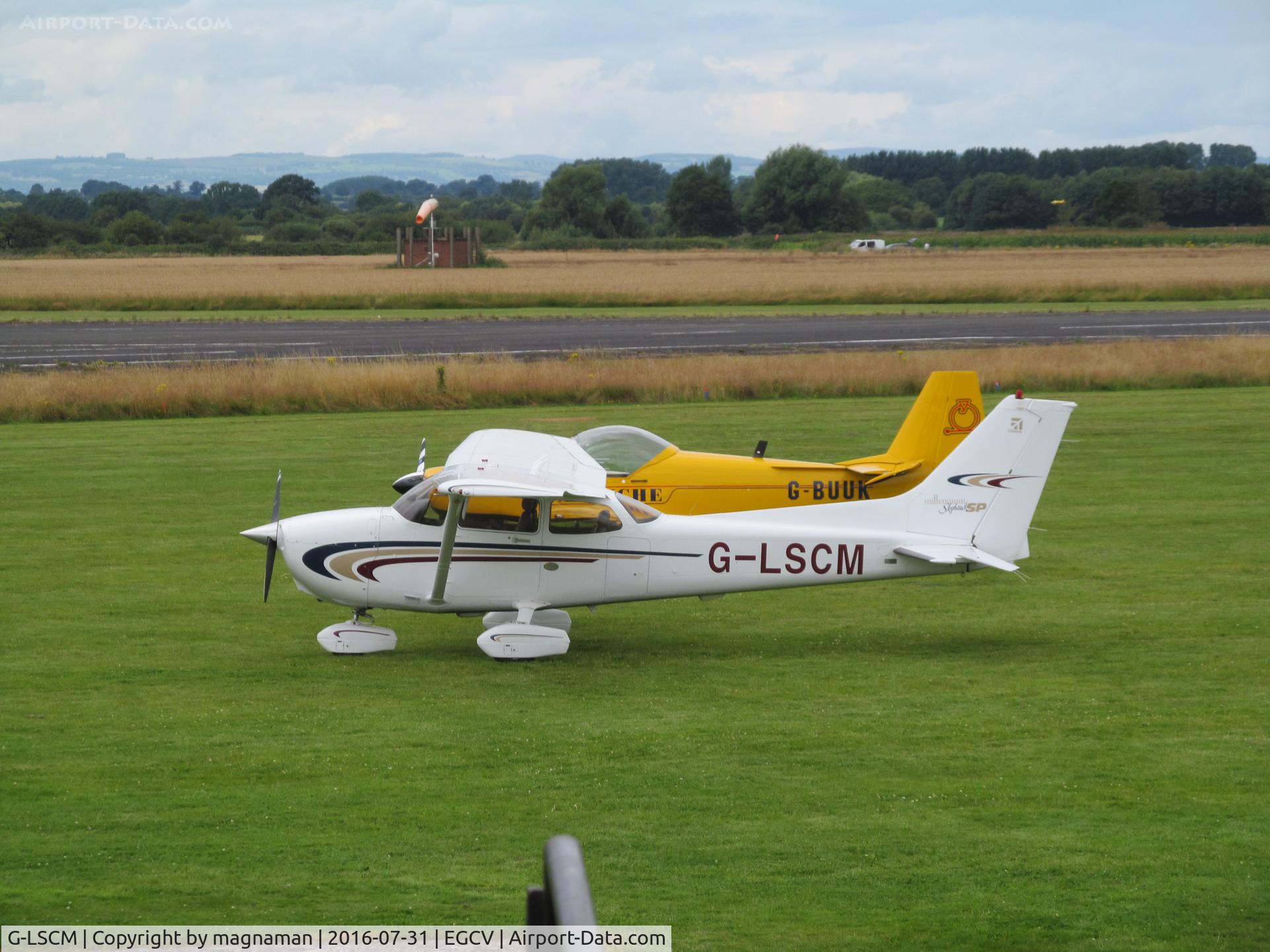 G-LSCM, 2000 Cessna 172S Skyhawk SP C/N 172S-8445, at sleap today from Exeter - thanks to Graham!