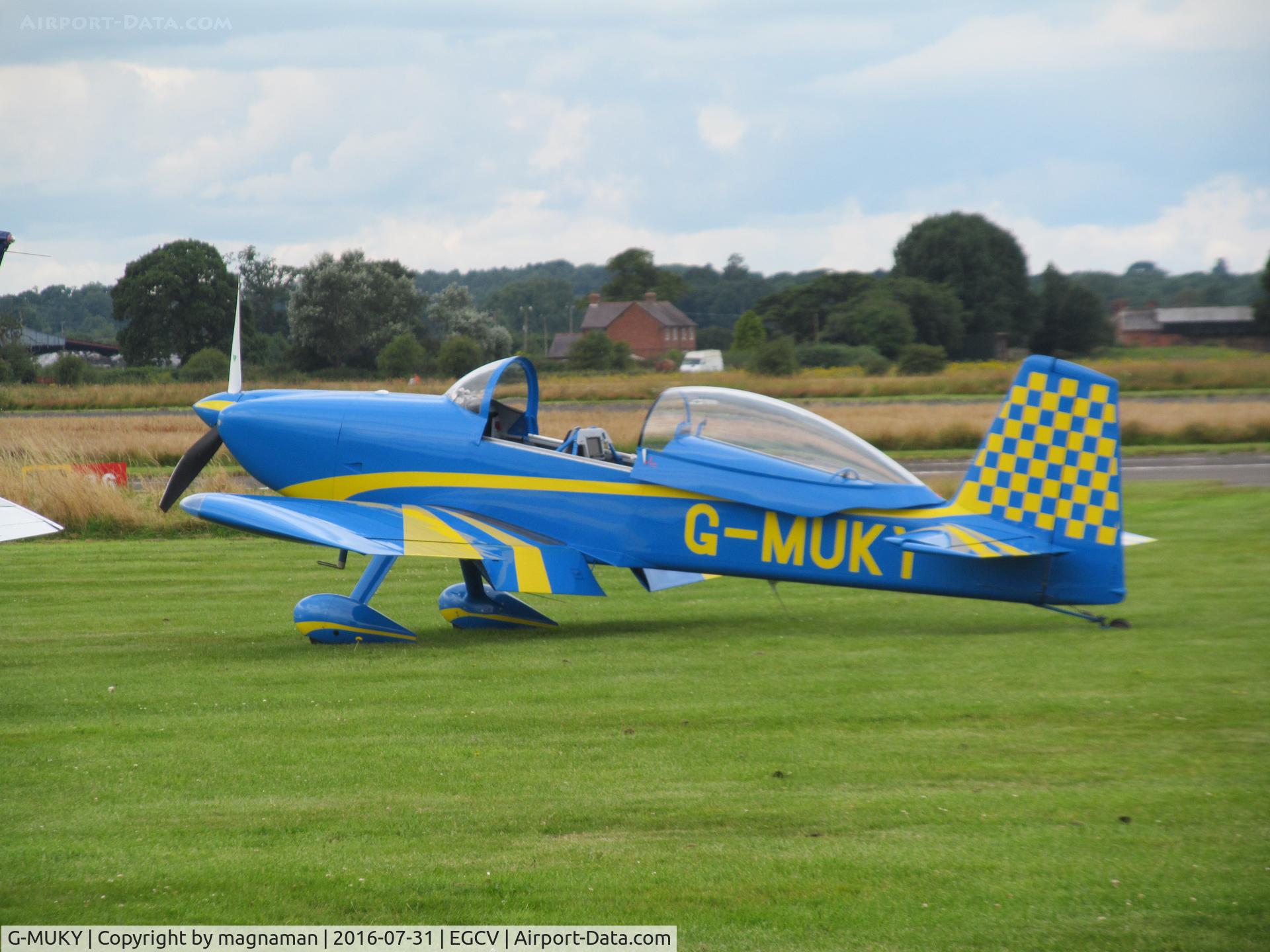 G-MUKY, 2010 Vans RV- 8 C/N LAA-303-14998, on grass parking area