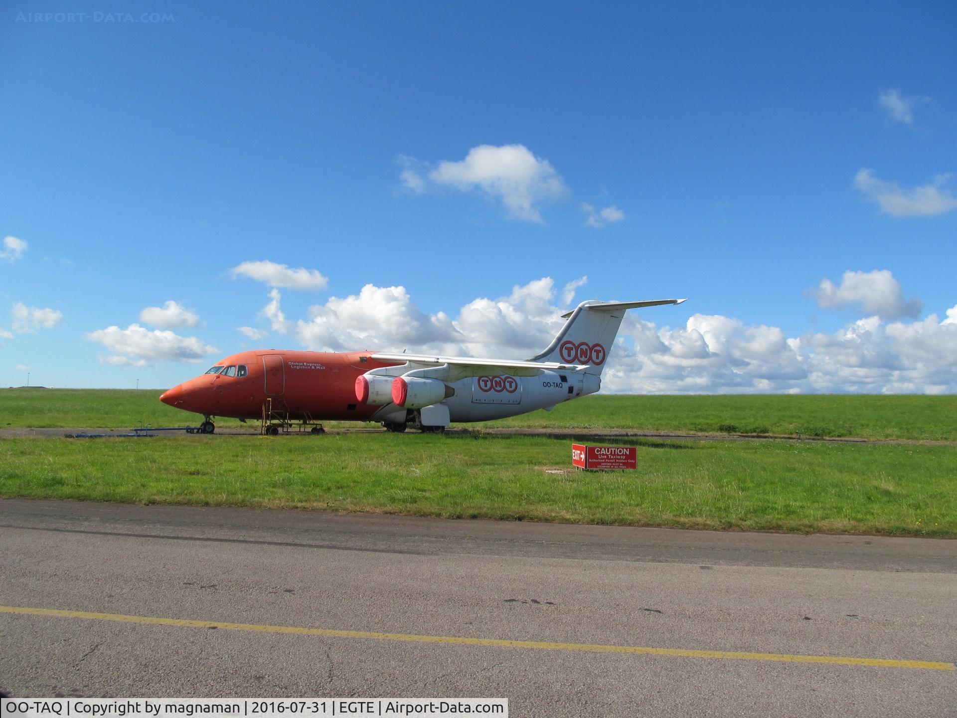 OO-TAQ, 1986 British Aerospace BAe.146-200QT Quiet Trader C/N E2078, stored a/c at exeter
