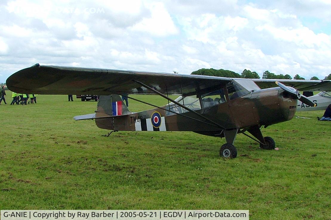 G-ANIE, 1945 Taylorcraft J Auster 5 C/N 1809, Auster 5 [1809] Hullavington~G 21/05/2005.Wears former military marks of TW467.