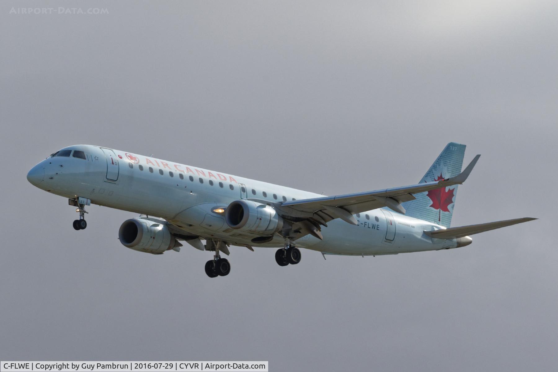 C-FLWE, 2007 Embraer 190AR (ERJ-190-100IGW) C/N 19000092, Landing