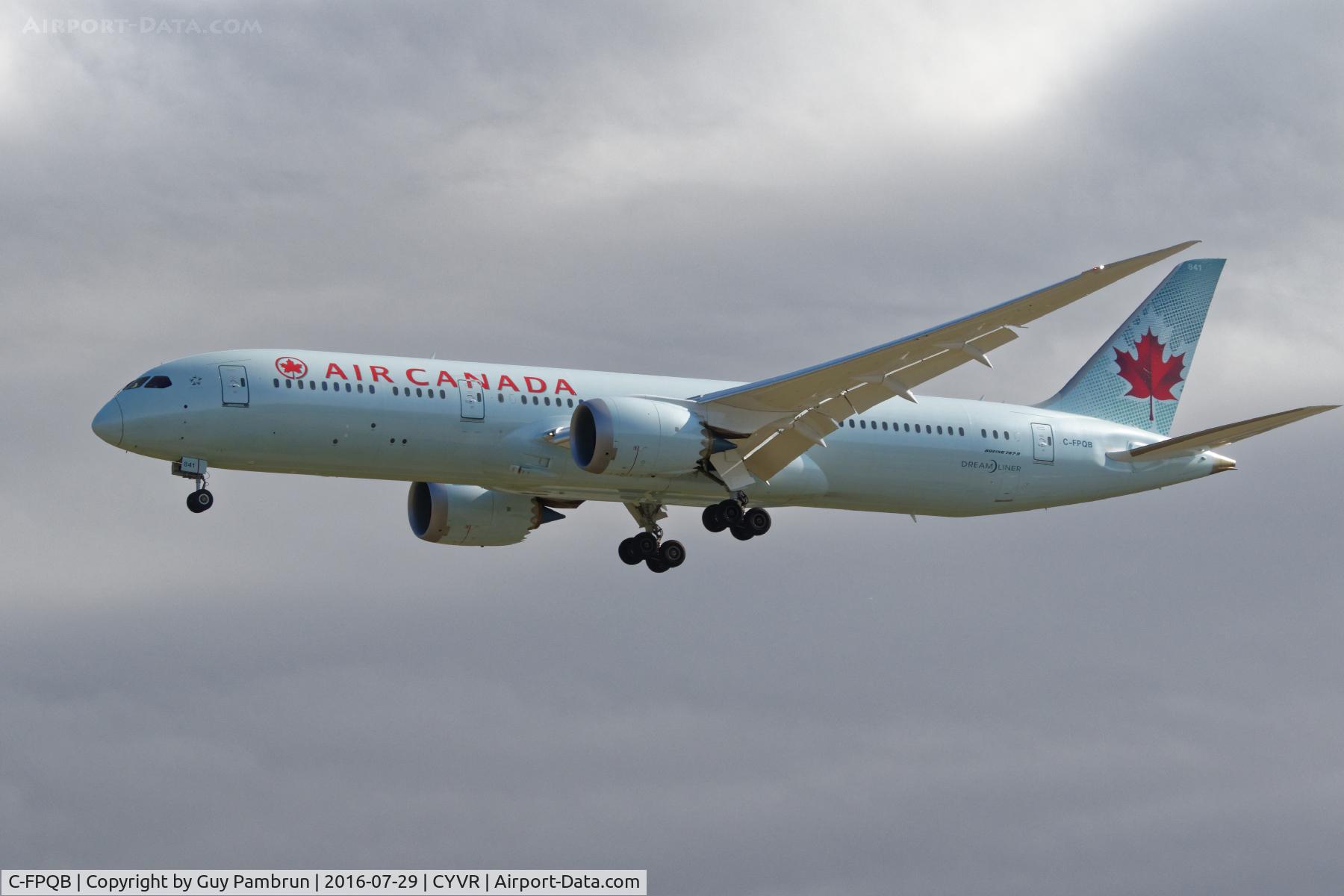 C-FPQB, 2016 Boeing 787-9 Dreamliner C/N 35270, Landing