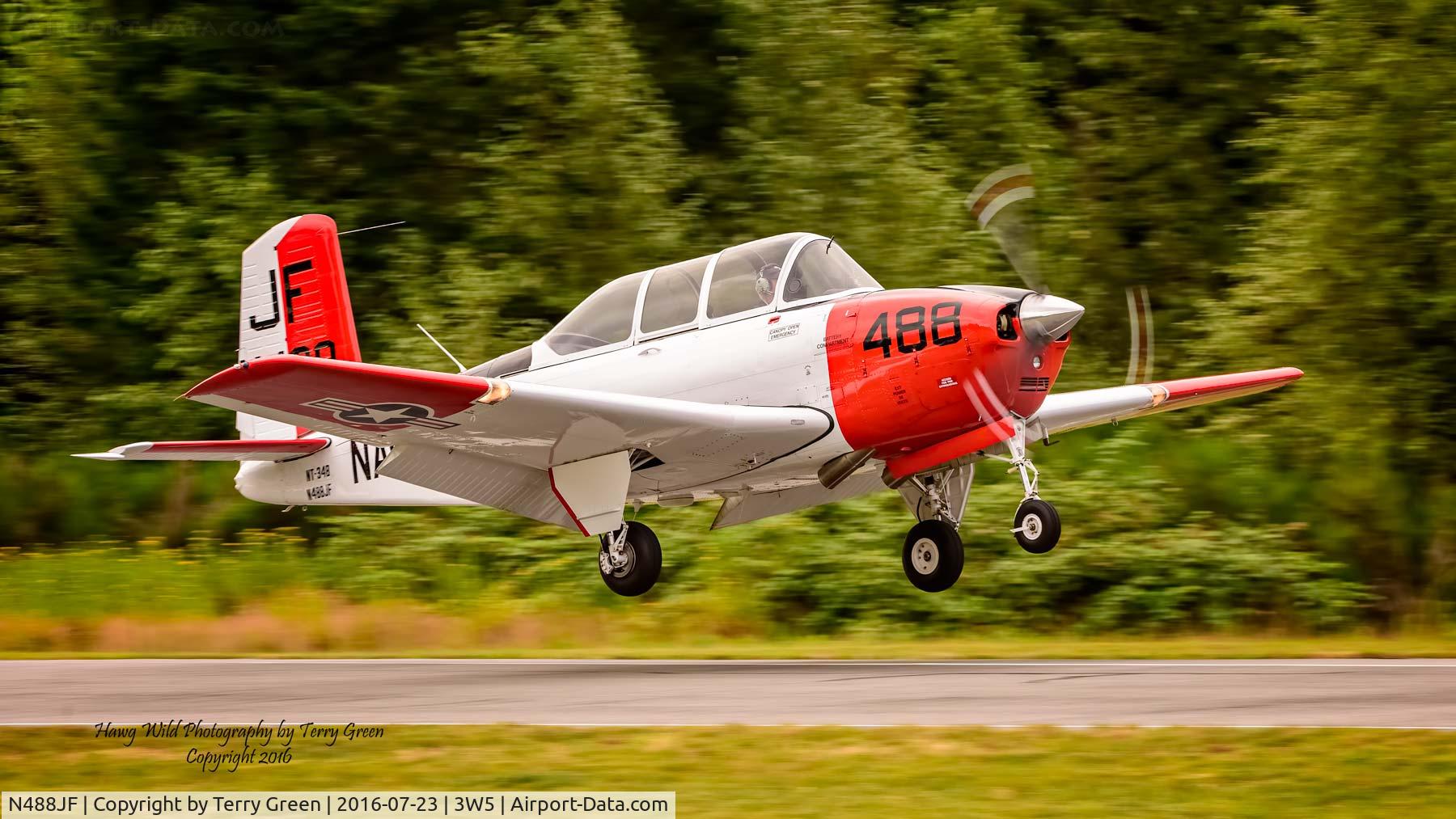 N488JF, 1953 Beech T-34A (A45) Mentor Mentor C/N G-298, 2016 North Cascades Vintage Aircraft Museum Fly-In