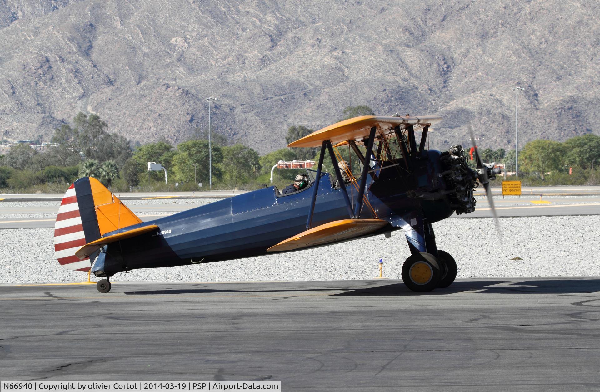 N66940, 1943 Boeing A75N1(PT17) C/N 75-4716, You can buy a ride over Palm Springs