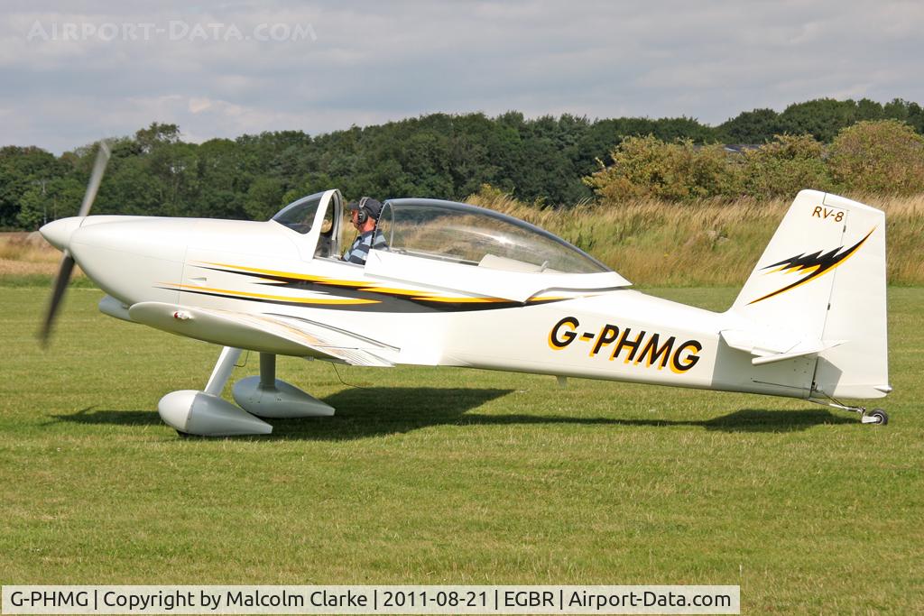 G-PHMG, 2007 Vans RV-8 C/N PFA 303-13639, Vans RV-8 at The Real Aeroplane Company's Summer Madness Fly-In, Breighton Airfield, August 21st 2011.