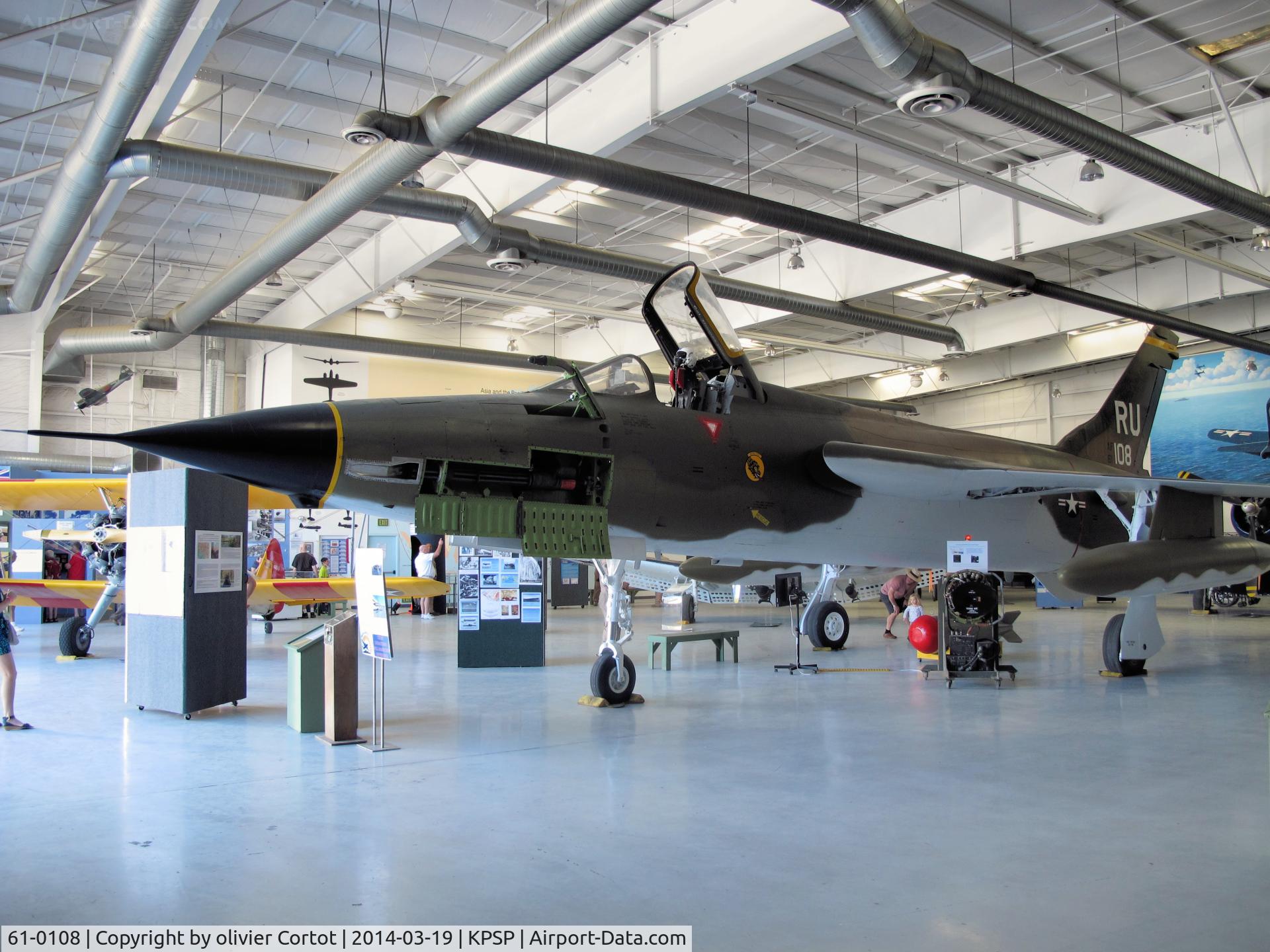 61-0108, 1961 Republic F-105D Thunderchief C/N D303, Palm springs museum