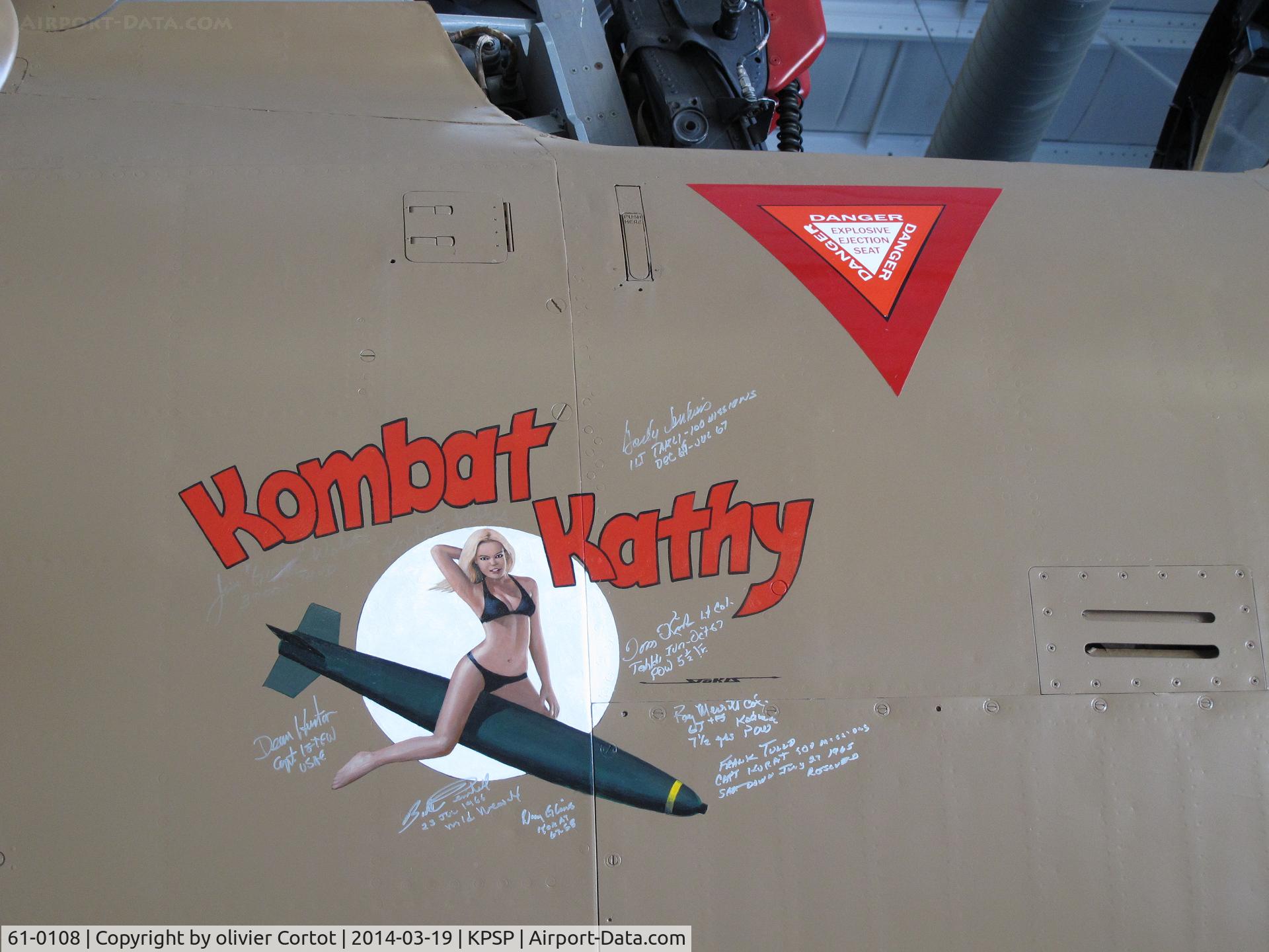61-0108, 1961 Republic F-105D Thunderchief C/N D303, the nose art