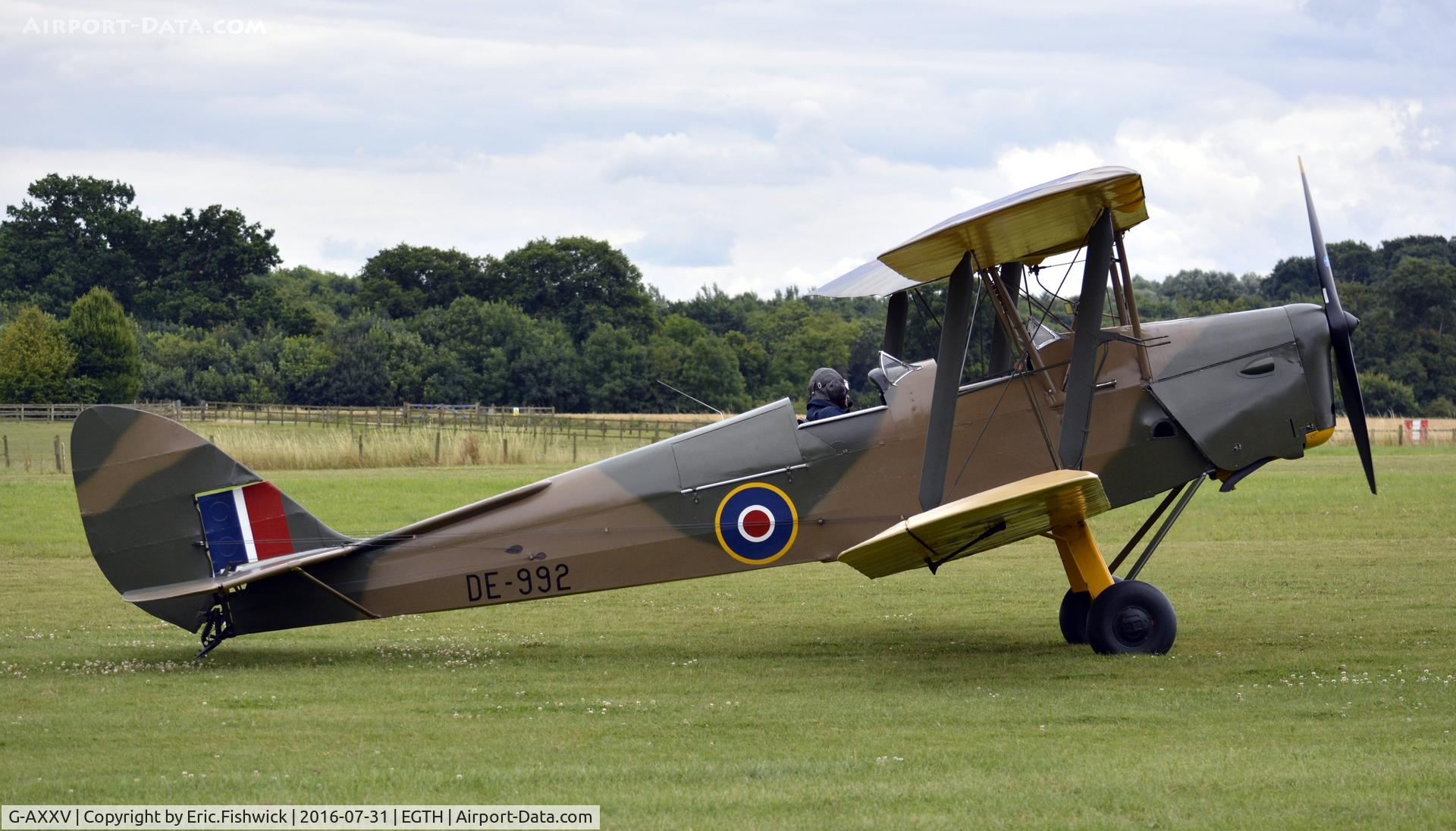 G-AXXV, 1944 De Havilland DH-82A Tiger Moth II C/N 85852, x. G-AXXV (DE992) at 'A Gathering of Moths,' Old Warden Aerodrome, Beds.