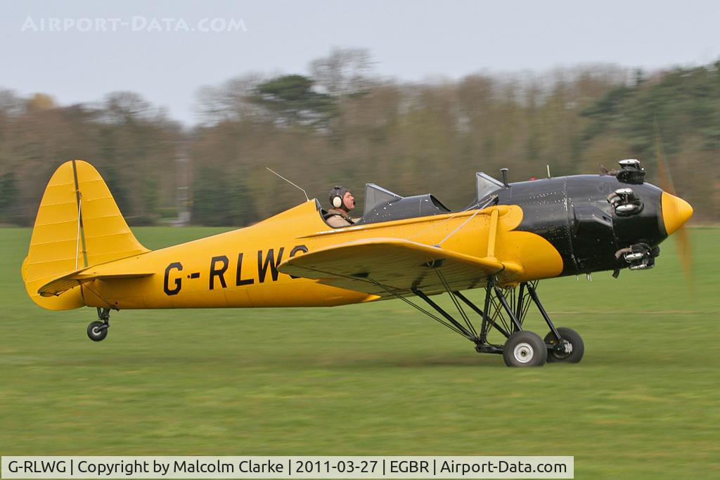 G-RLWG, 1942 Ryan PT-22 Recruit (ST3KR) C/N 1716, Ryan PT-22 Recruit (ST3KR) at Breighton Airfield in March 2011.