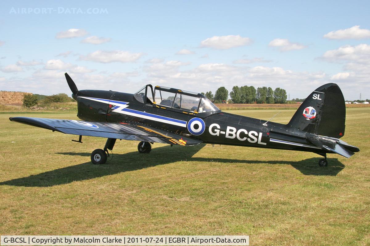 G-BCSL, 1951 De Havilland DHC-1 Chipmunk 22 C/N C1/0524, De Havilland DHC-1 Chipmunk at The Real Aeroplane Company's Wings & Wheels Weekend, Breighton Airfield, July 2011.