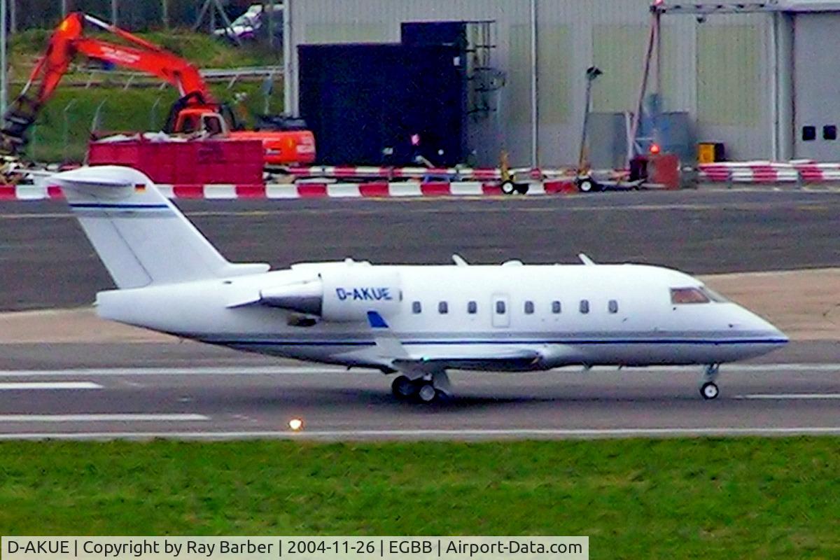 D-AKUE, 1995 Canadair Challenger 601-3R (CL-600-2B16) C/N 5173, D-AKUE   Canadair CL.601-3R Challenger [5173] (Challenge Air) Birmingham Int'l~G 26/11/2004