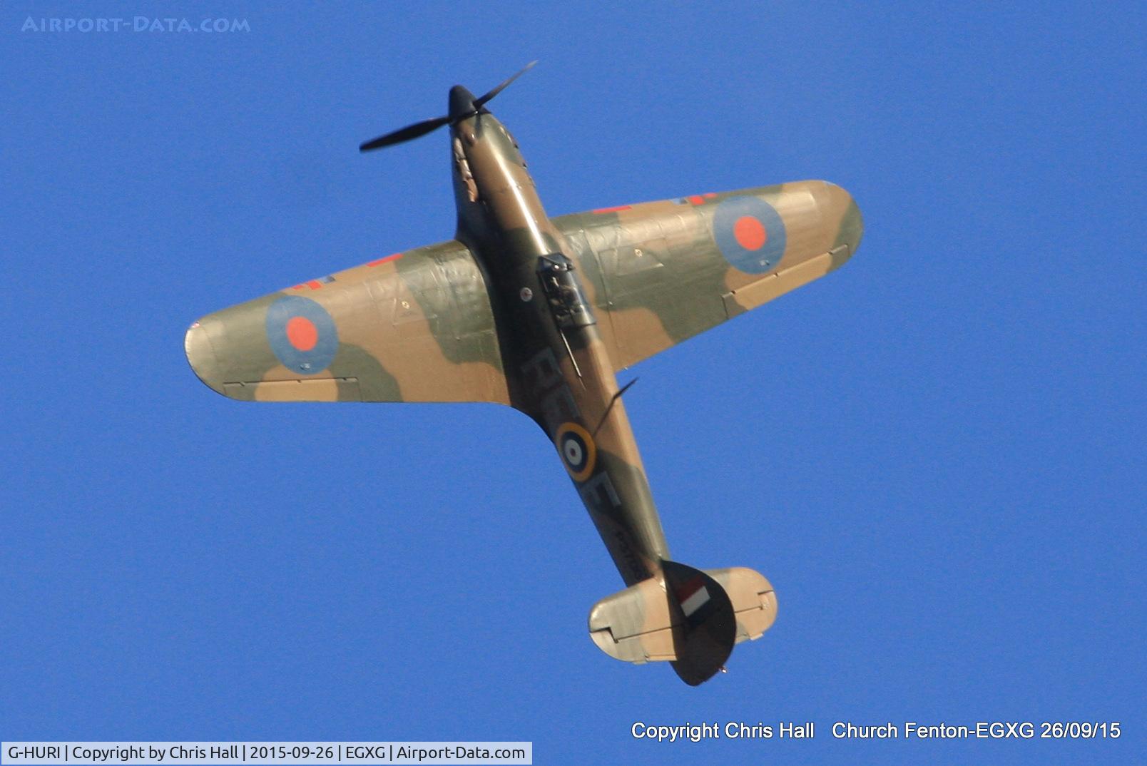 G-HURI, 1942 Hawker (CCF) Hurricane Mk12A C/N 72036, at the Yorkshire Airshow