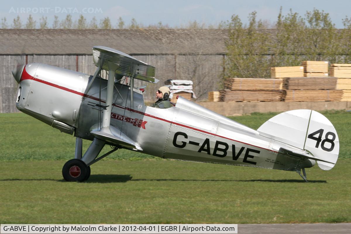 G-ABVE, 1932 Arrow Active 2 C/N 2, Arrow Active 2 at The Real Aeroplane Company's April Fools Fly-In, Breighton Airfield, April 1st 2012.
